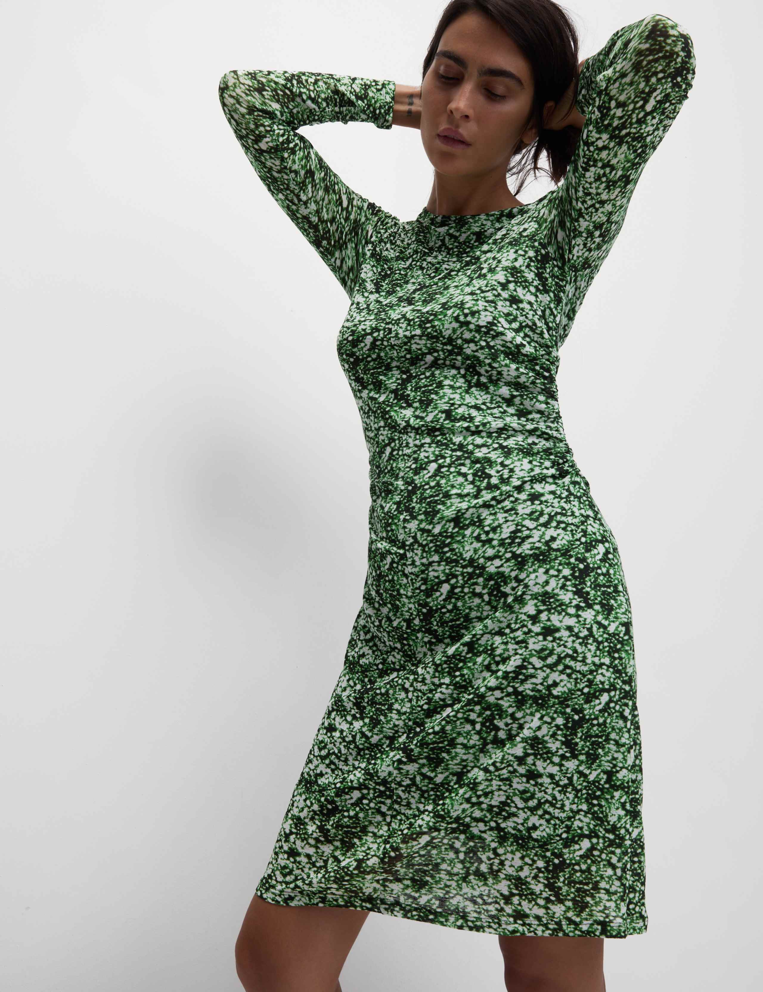 Mesh Jersey Mini Column Dress 1 of 6