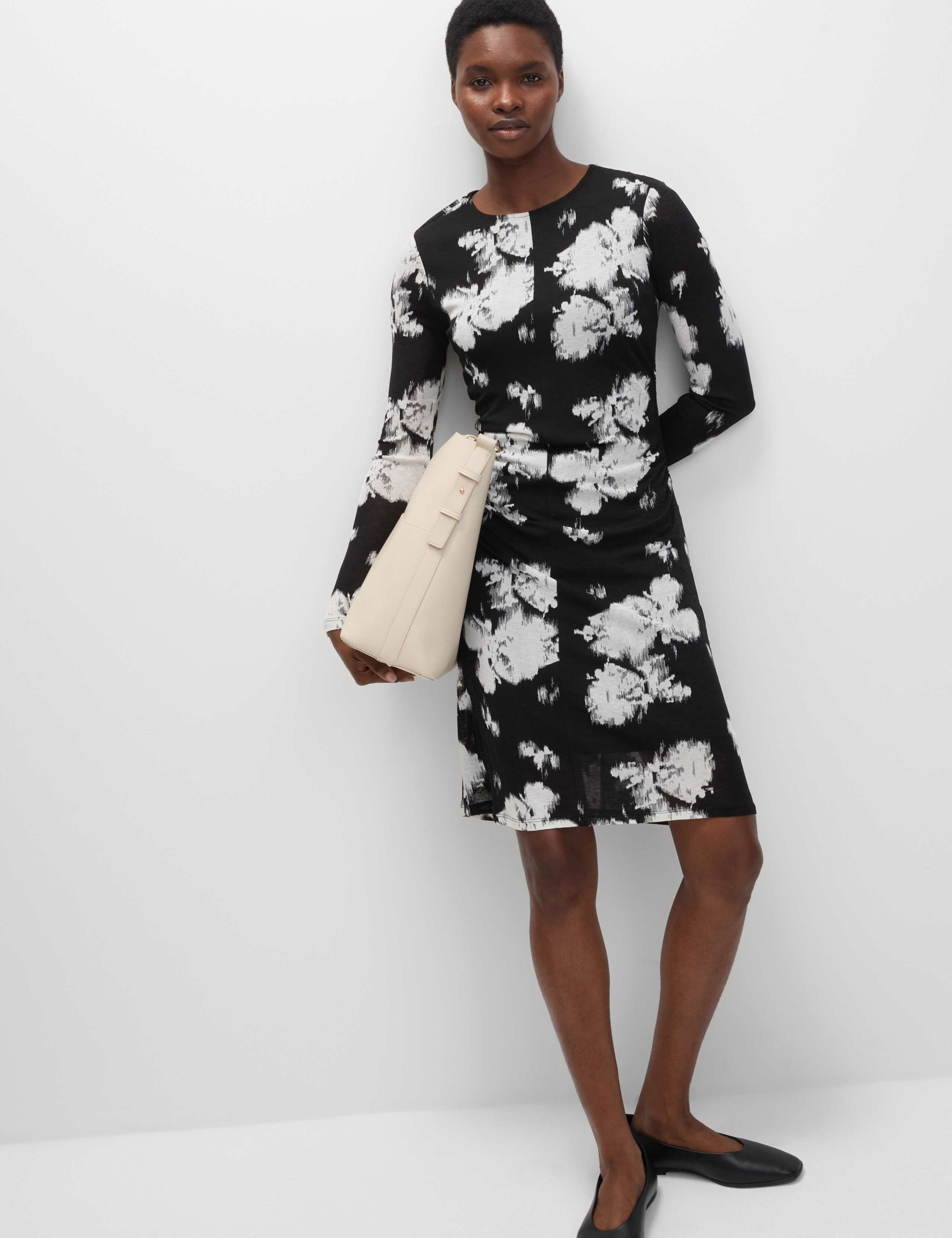 Mesh Jersey Mini Column Dress 1 of 4