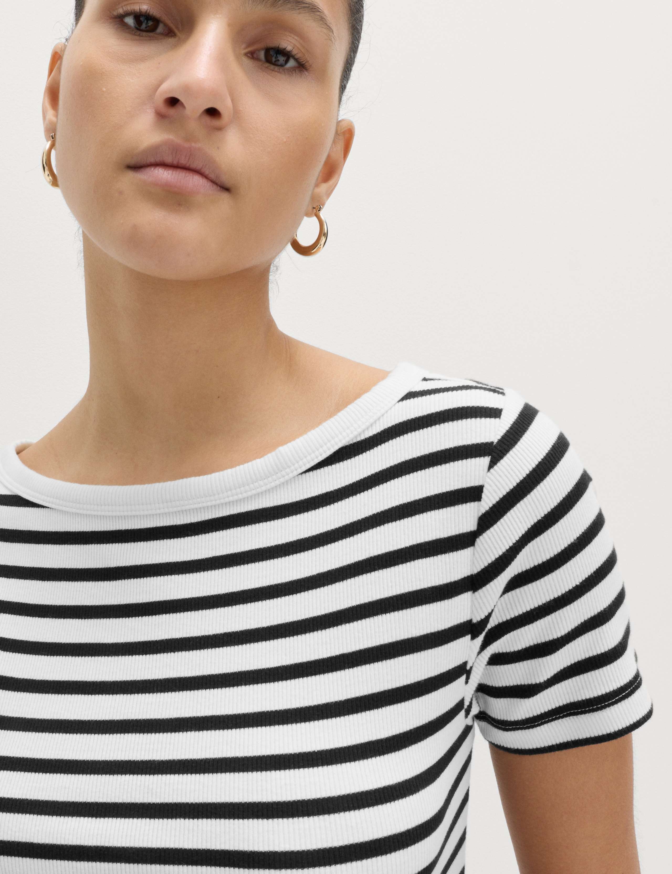 Cotton Rich Striped Midi Column Dress 5 of 5