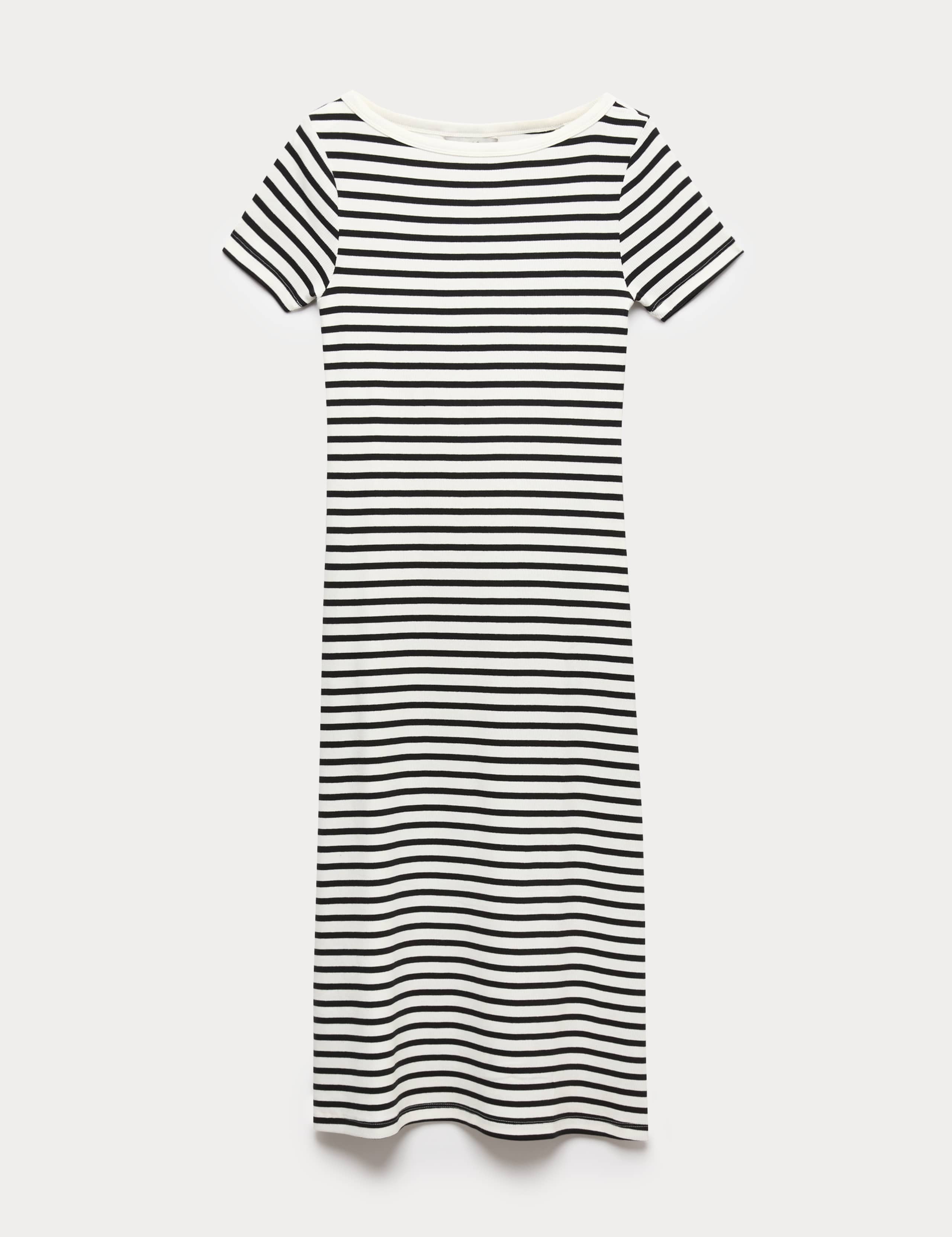 Cotton Rich Striped Midi Column Dress 2 of 5