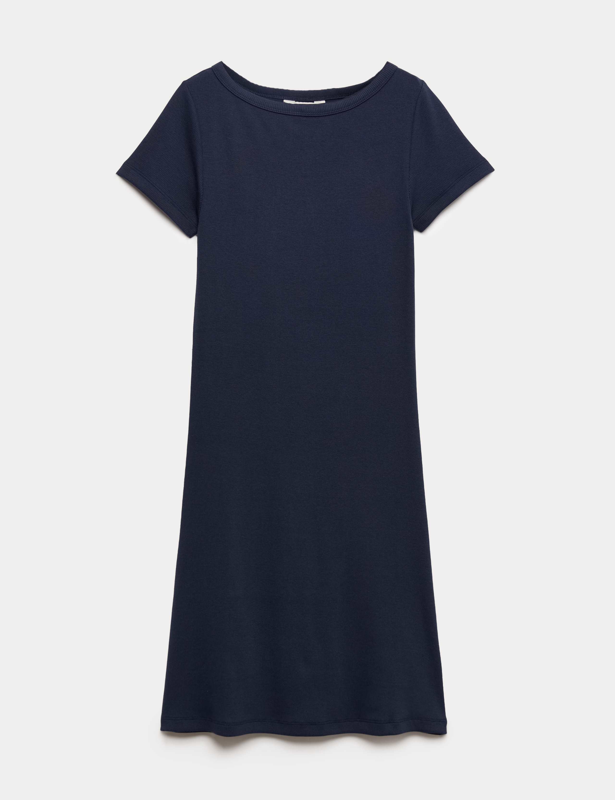 Cotton Rich Slash Neck Mini Column Dress 2 of 5