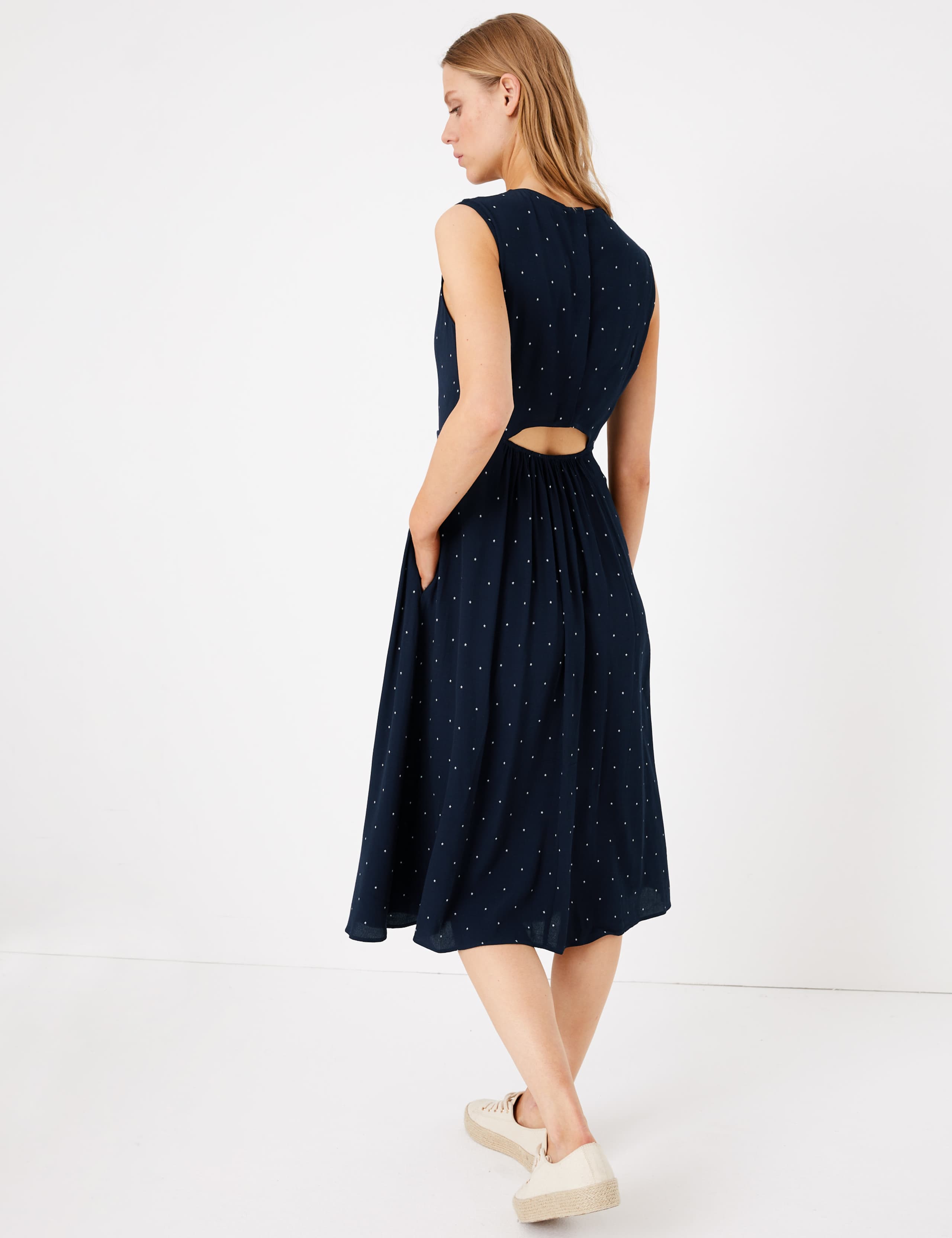 Printed Midi Waisted Dress 4 of 6