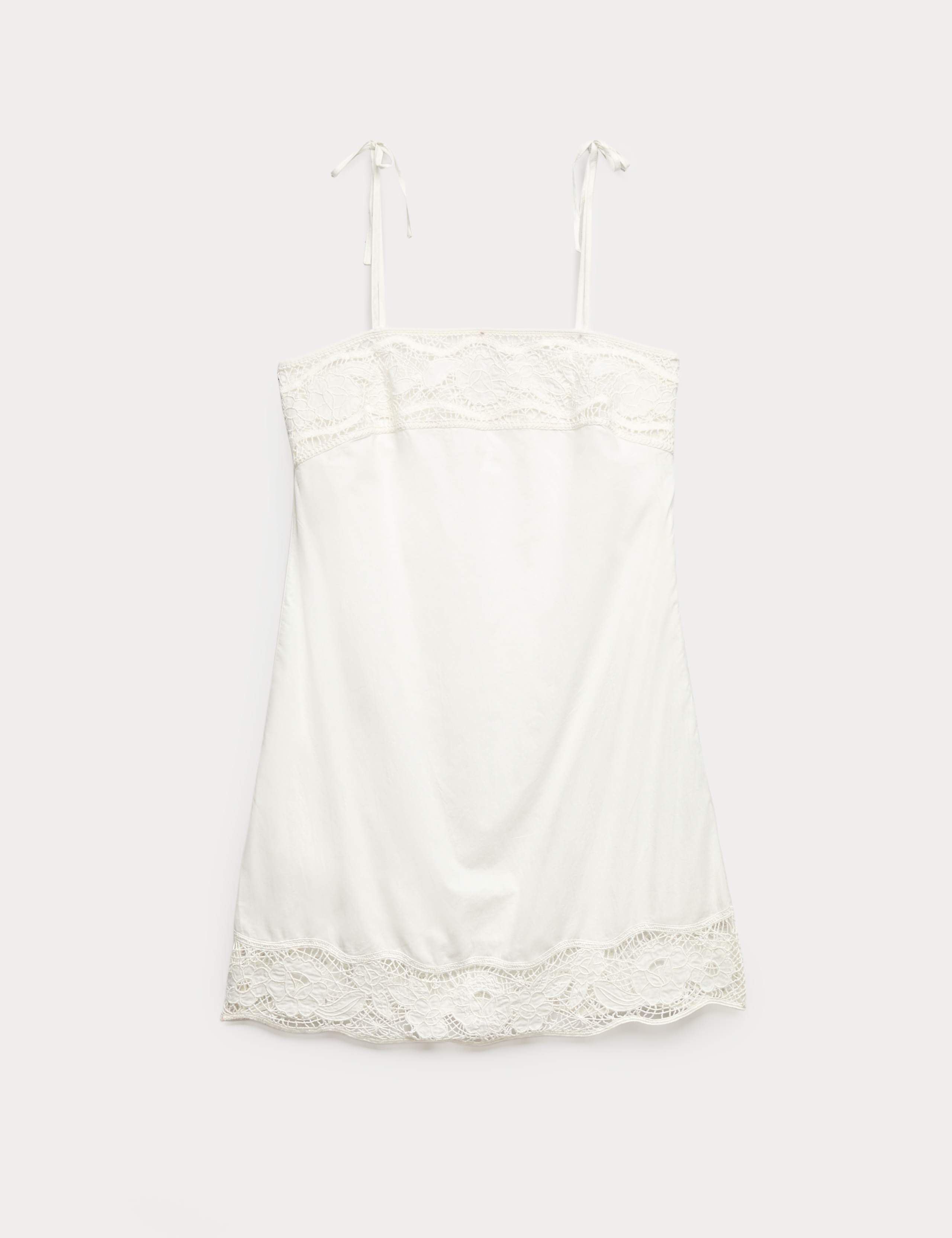Pure Cotton Cutwork Mini Cami Dress 2 of 7