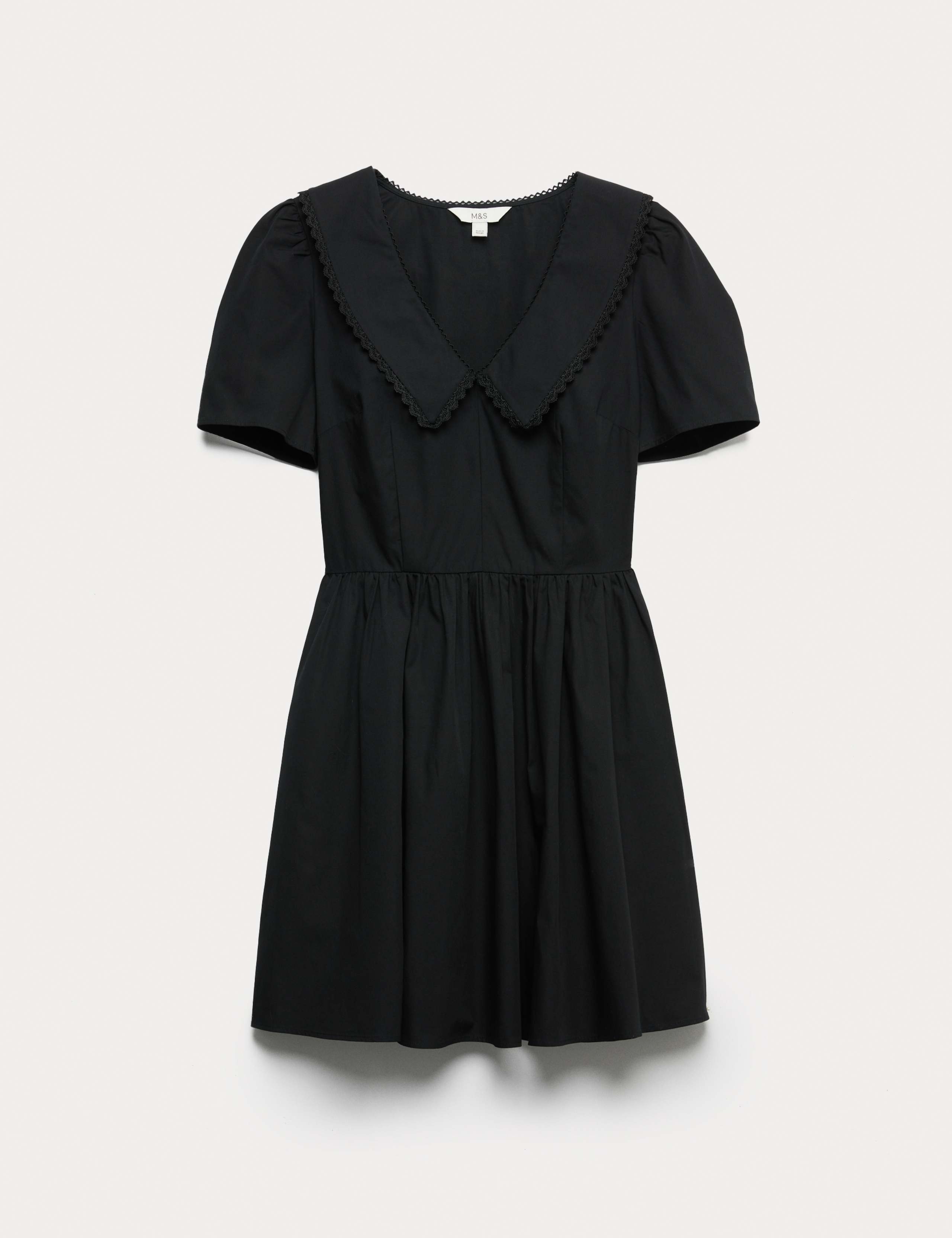Pure Cotton Peter Pan Collar Mini Smock Dress 2 of 5