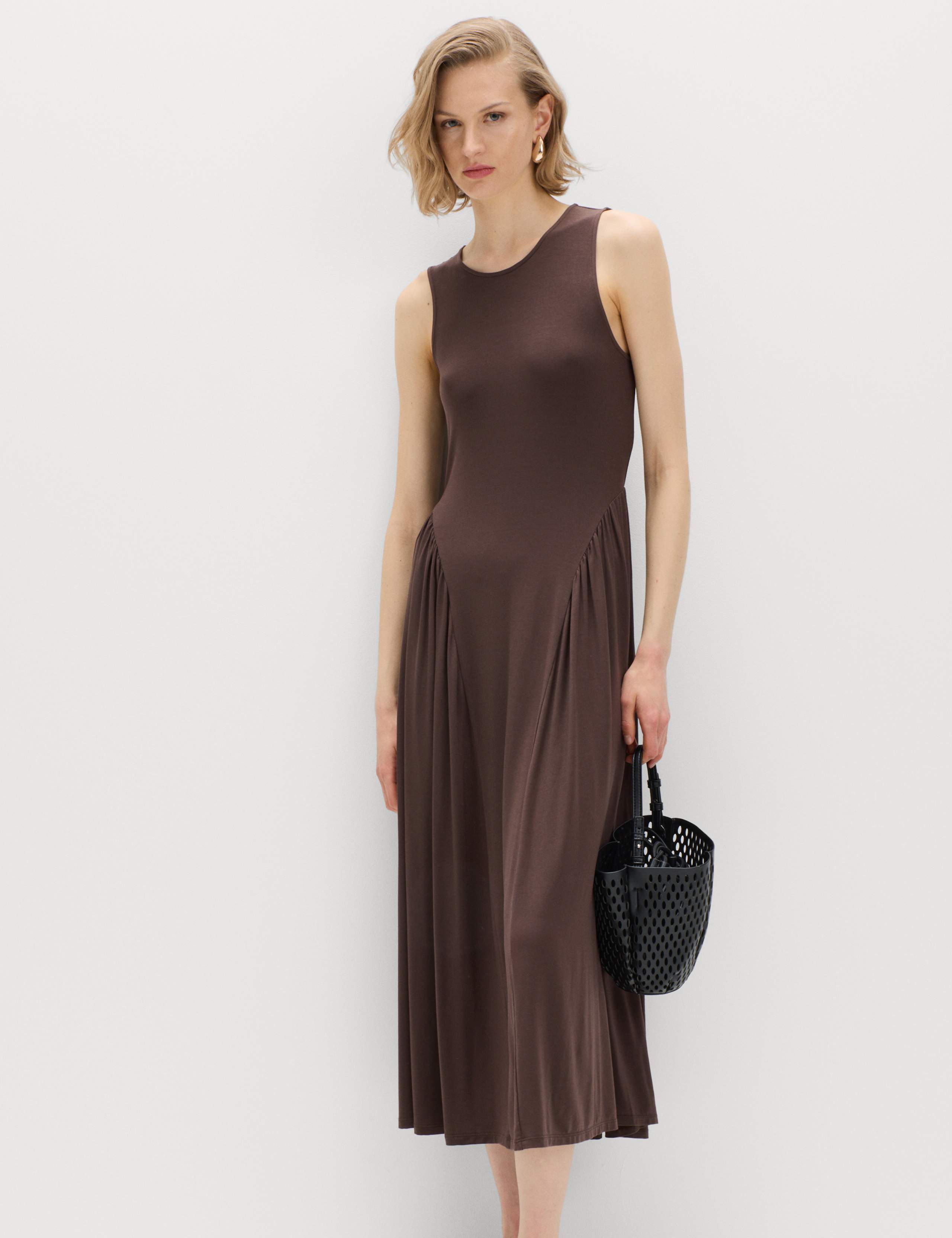 Lyocell Rich Dropped Waist Midi Dress 7 of 7