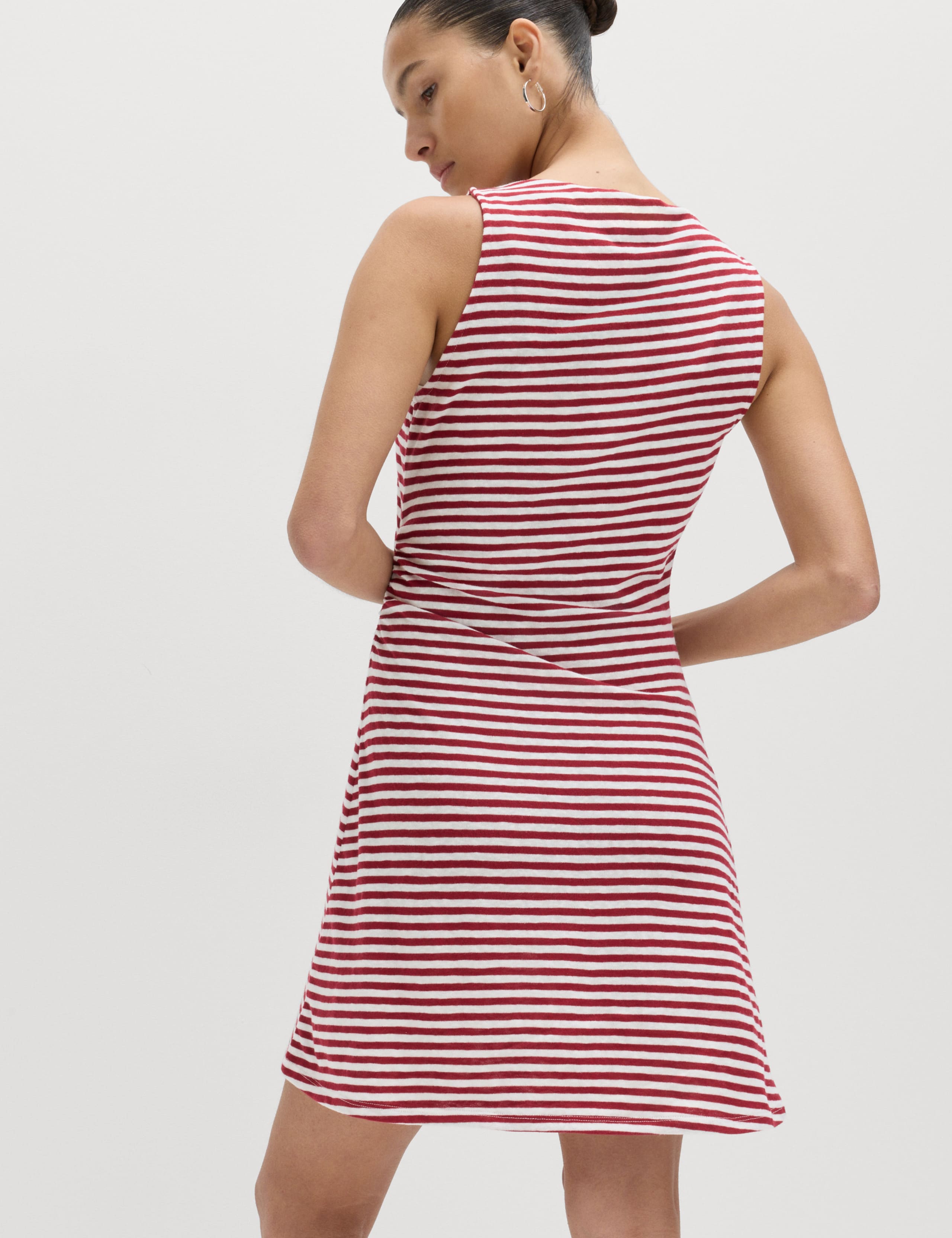 Cotton Rich Striped Mini Column Dress 5 of 7