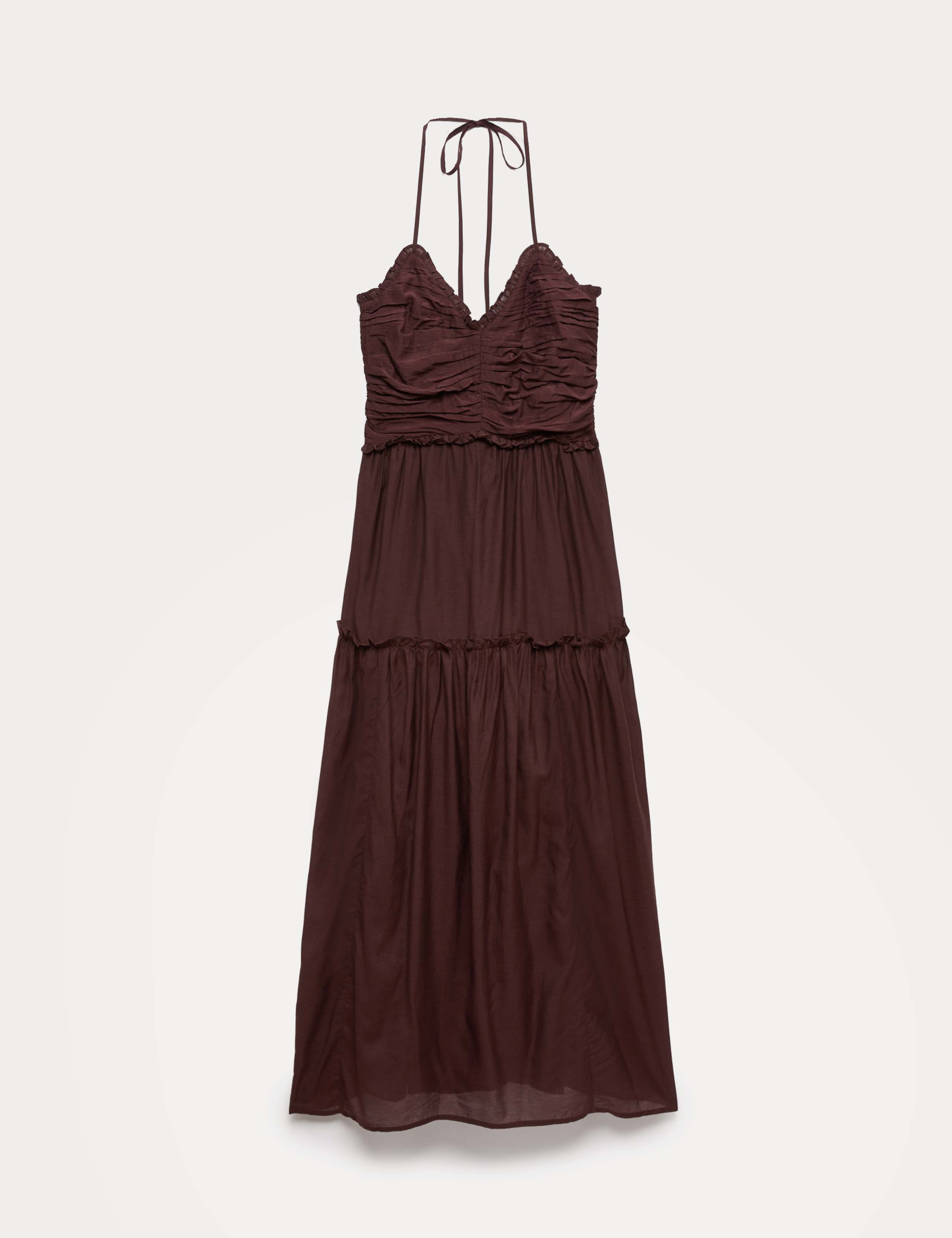 Cotton Rich Ruched Midaxi Waisted Dress 2 of 7