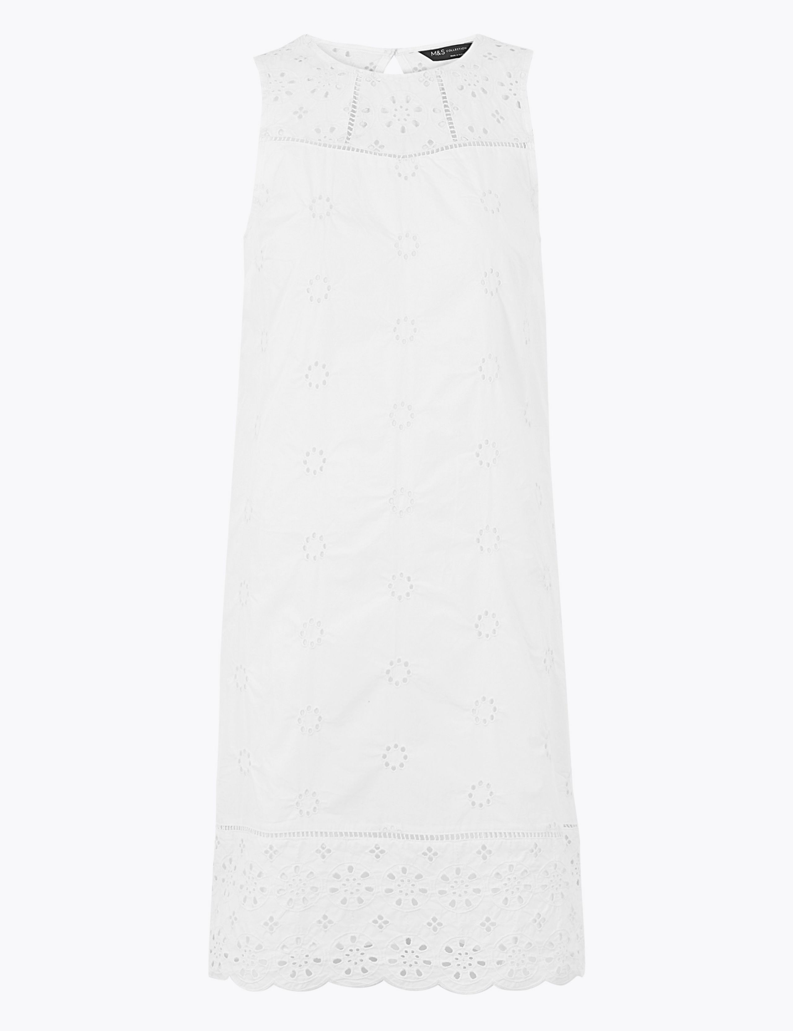 Pure Cotton Embroidered Shift Dress 1 of 1
