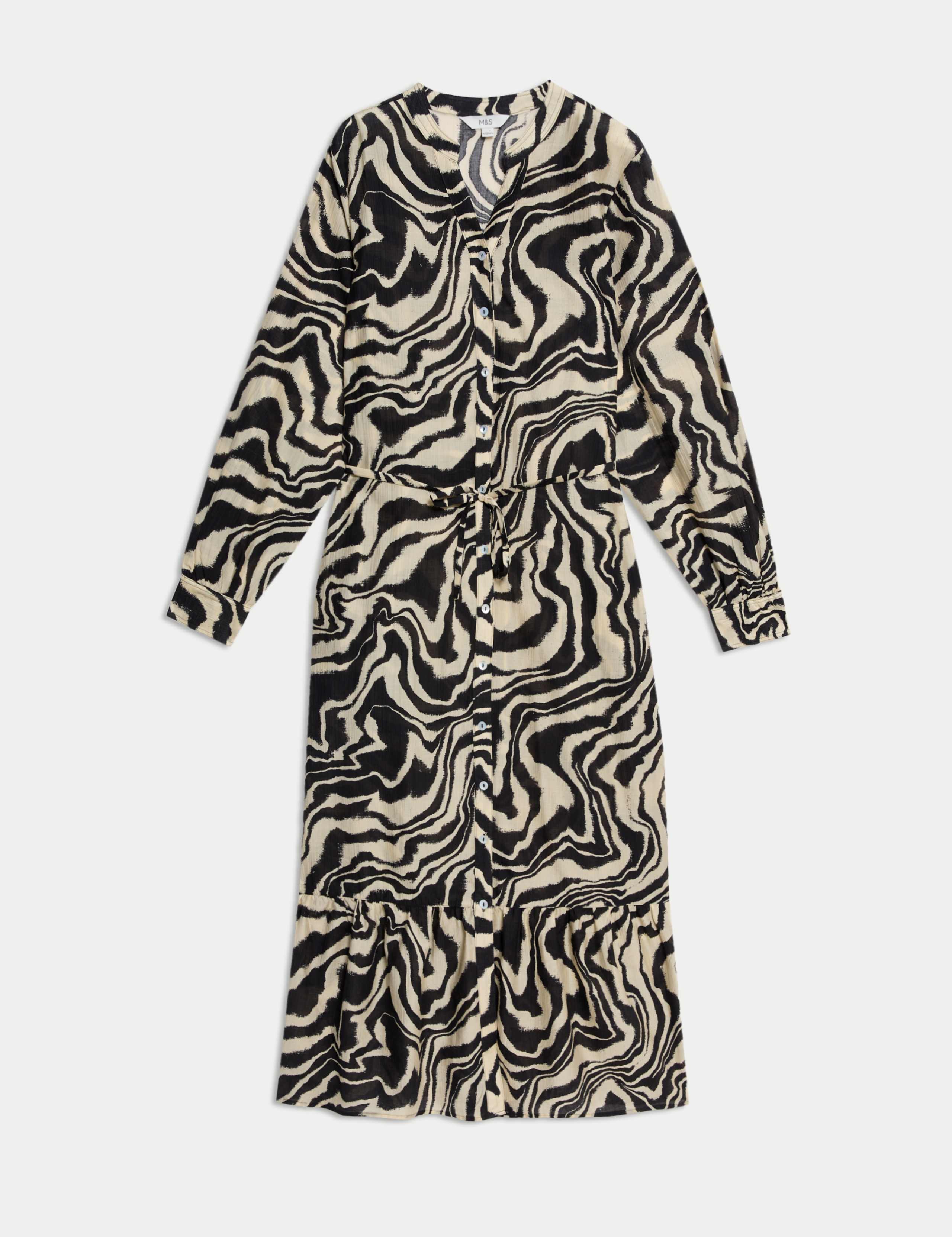 Lyocell Rich Printed Midi Relaxed Dress 2 of 7
