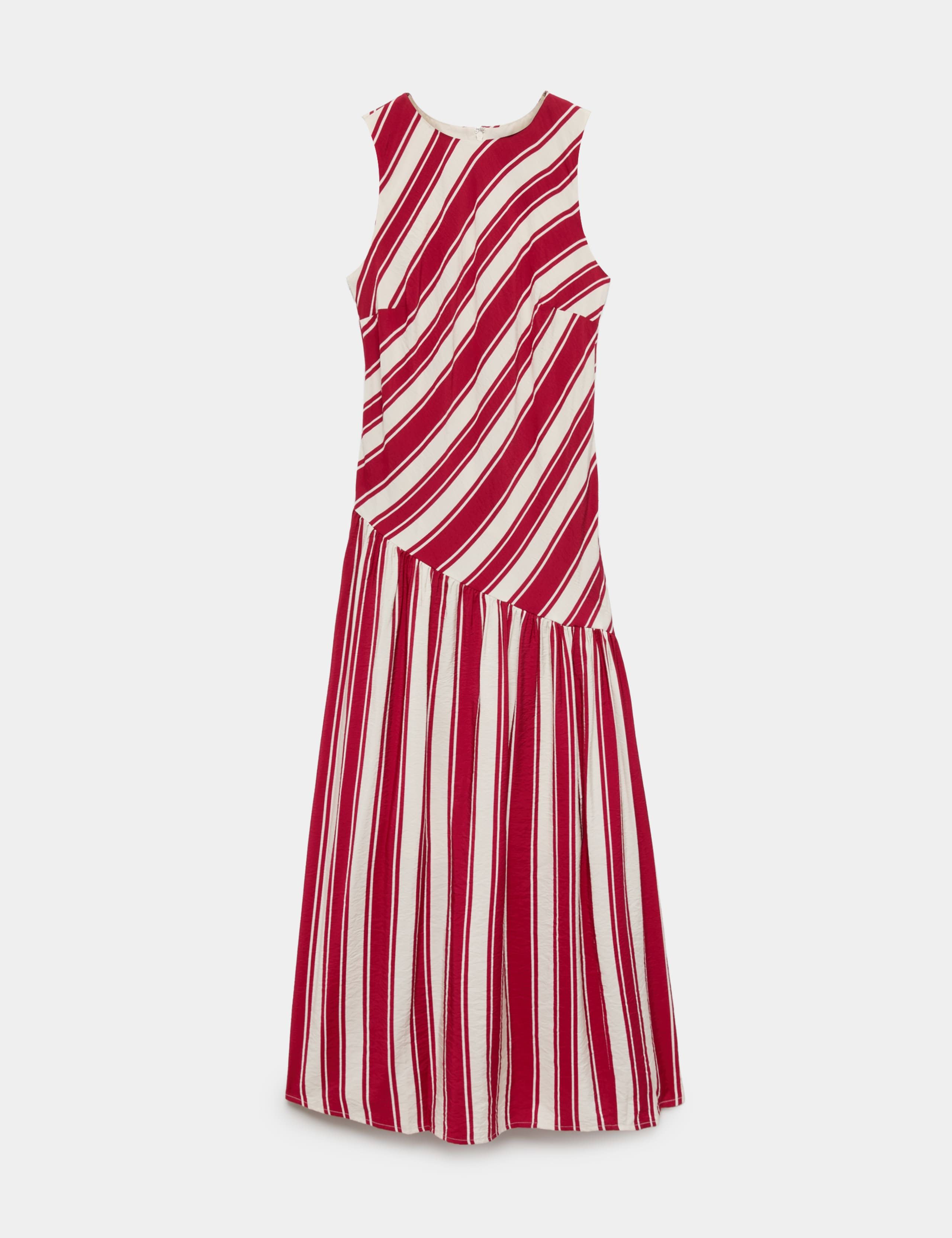 Striped Midaxi Drop Waist Dress 2 of 6