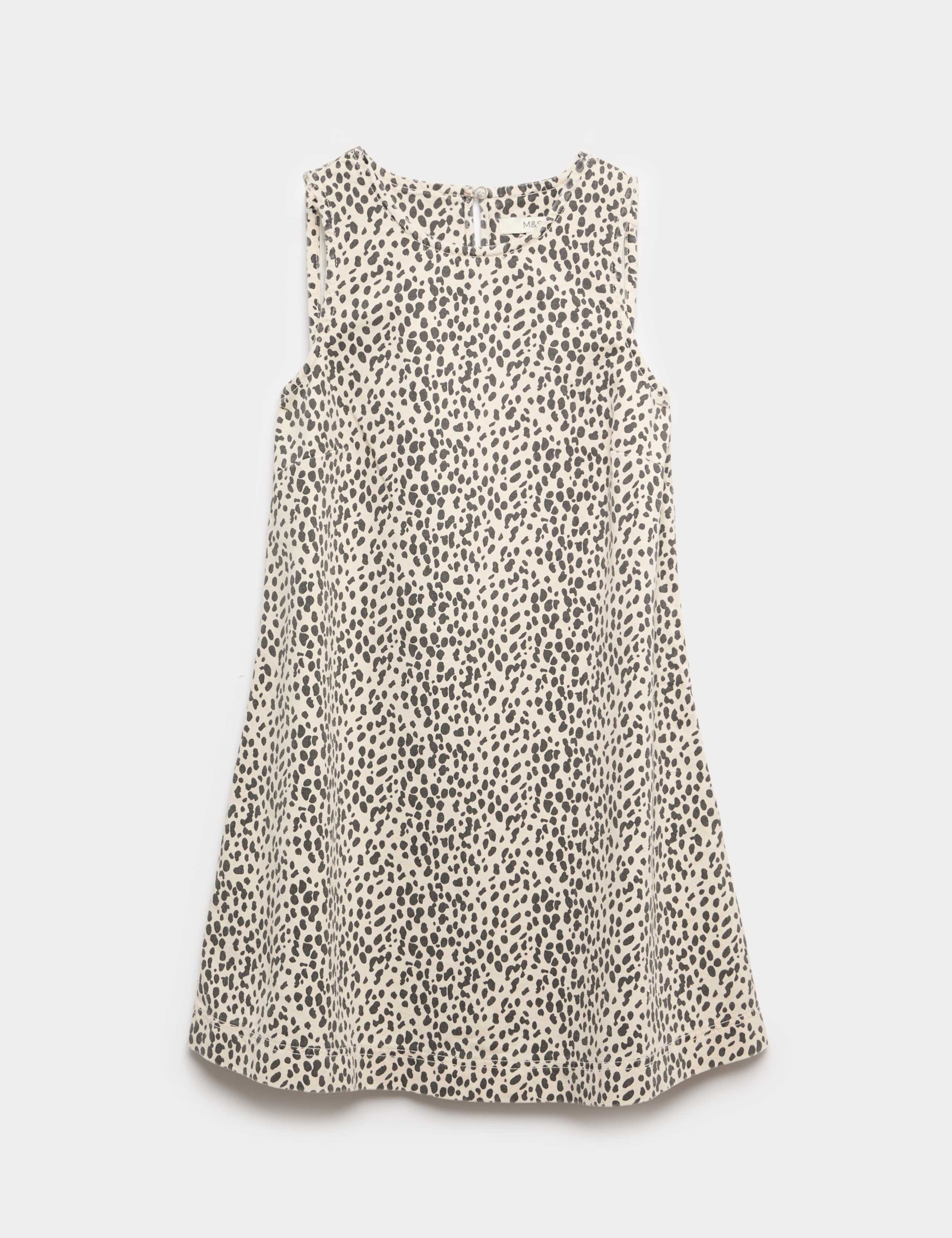 Denim Animal Print Mini Swing Dress 2 of 5