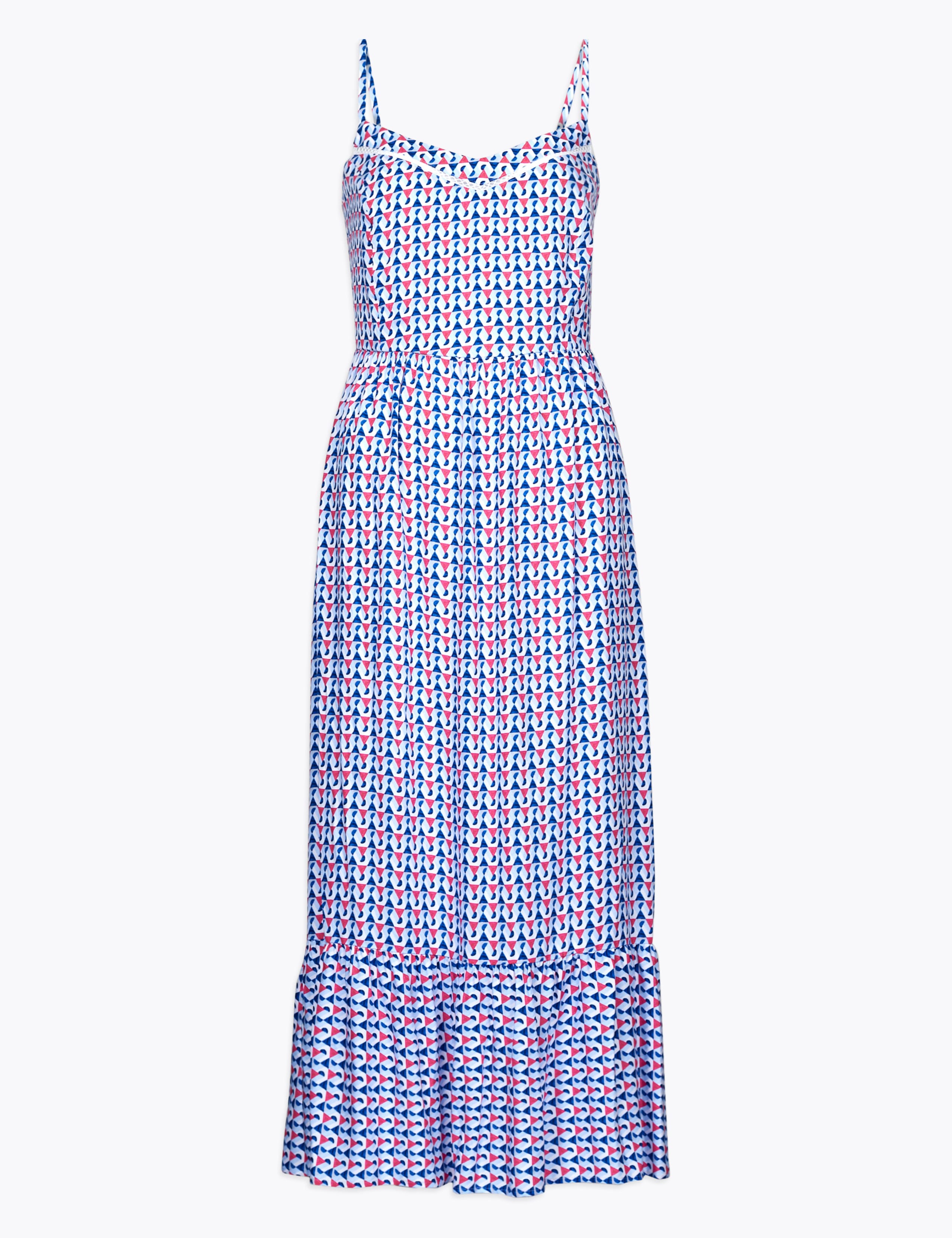 Geometric Sleeveless Midi Slip Dress 1 of 1