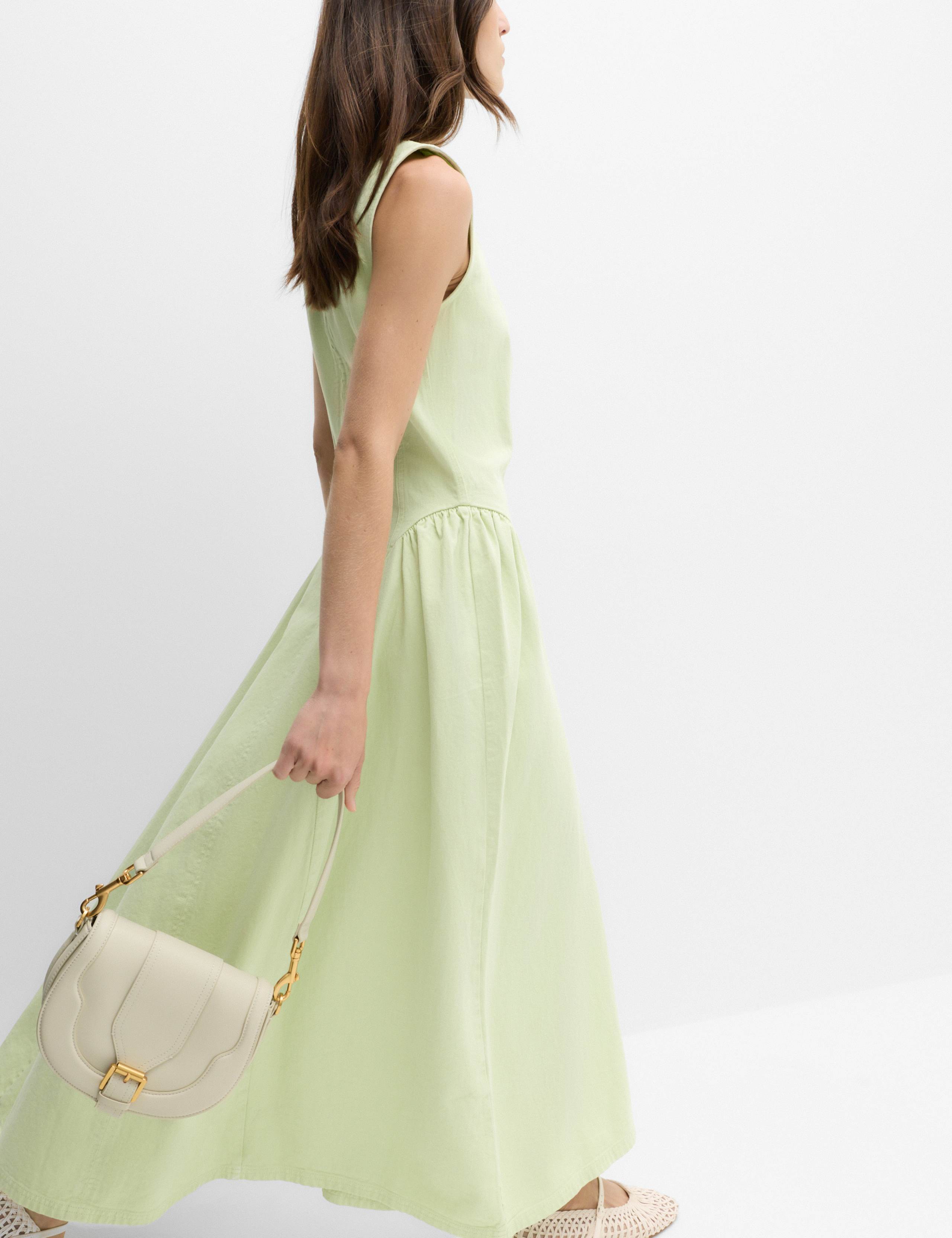 Denim Maxi Drop Waist Dress 5 of 5