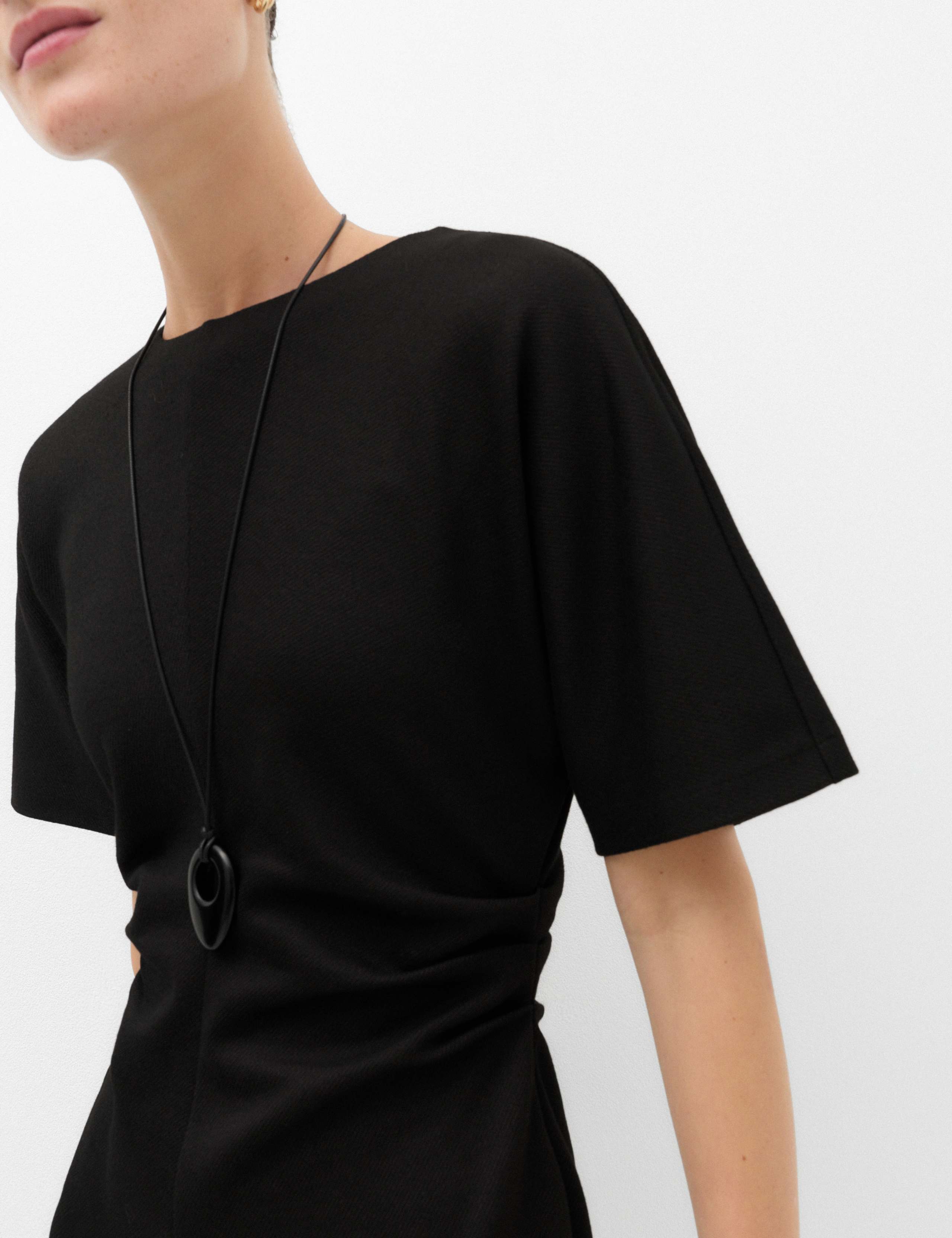 Jersey Ruched Midi Column Dress 3 of 6