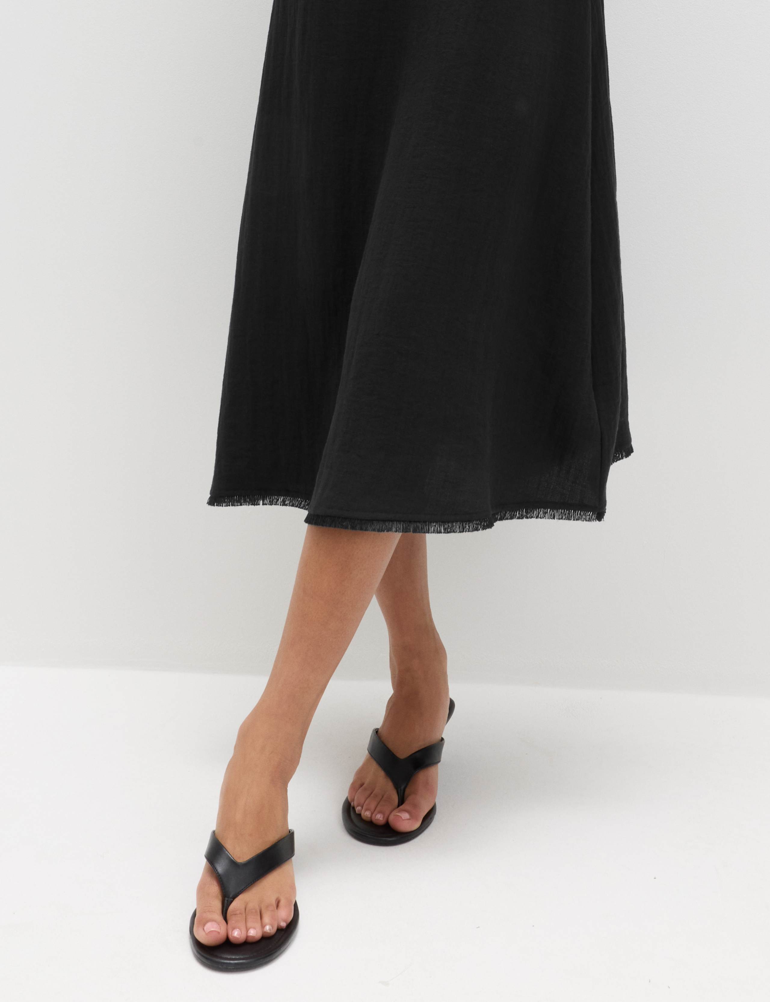 Round Neck Fringed Midi Column Dress 5 of 7