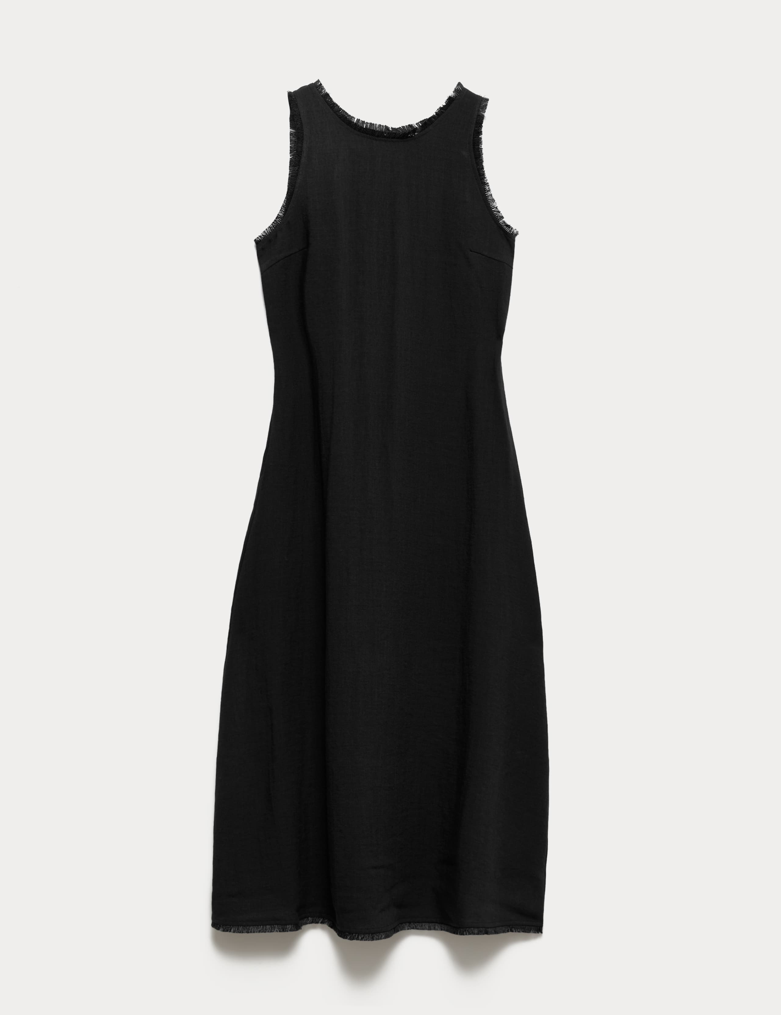 Round Neck Fringed Midi Column Dress 2 of 7