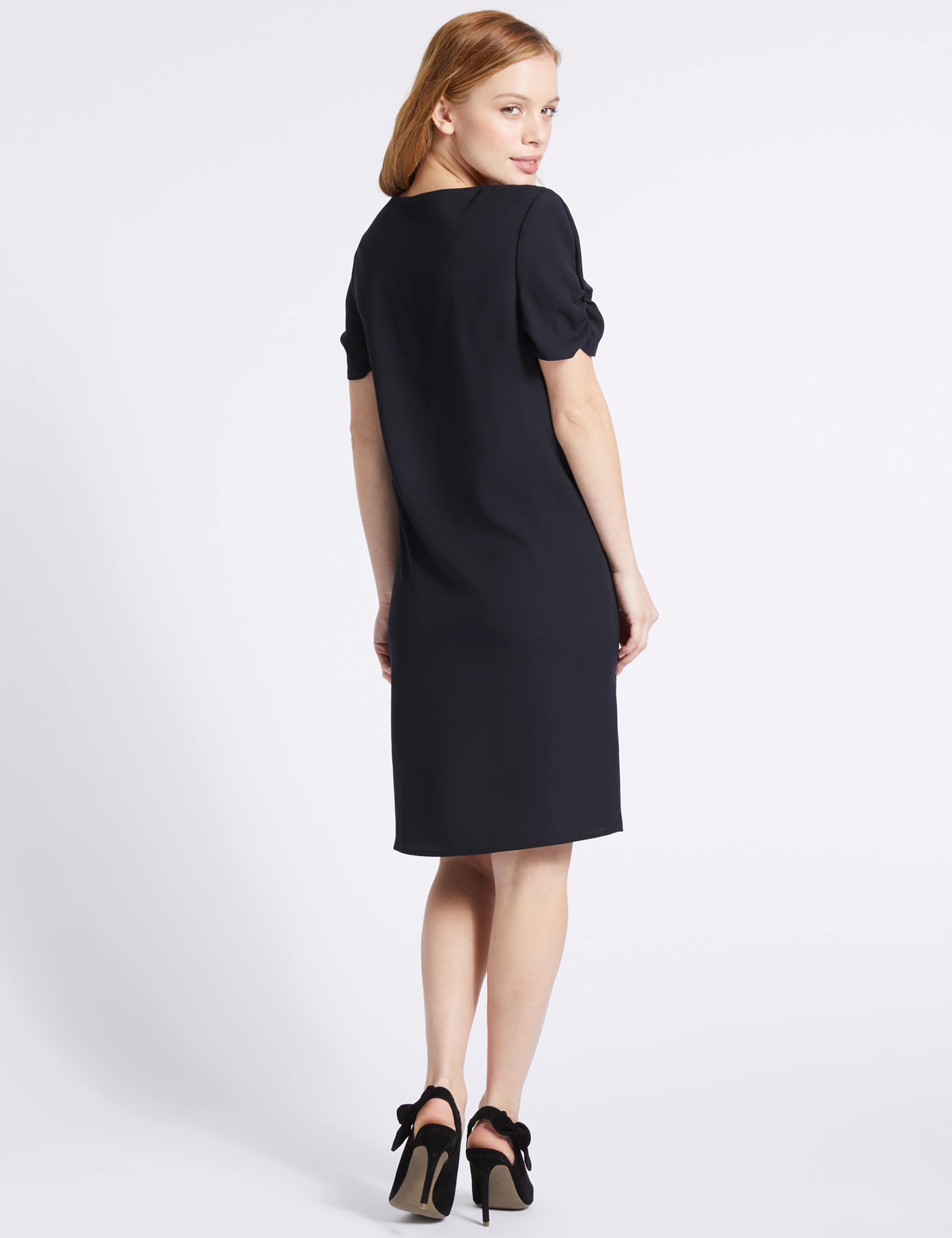 PETITE Ruched Sleeve Tunic Dress 3 of 4
