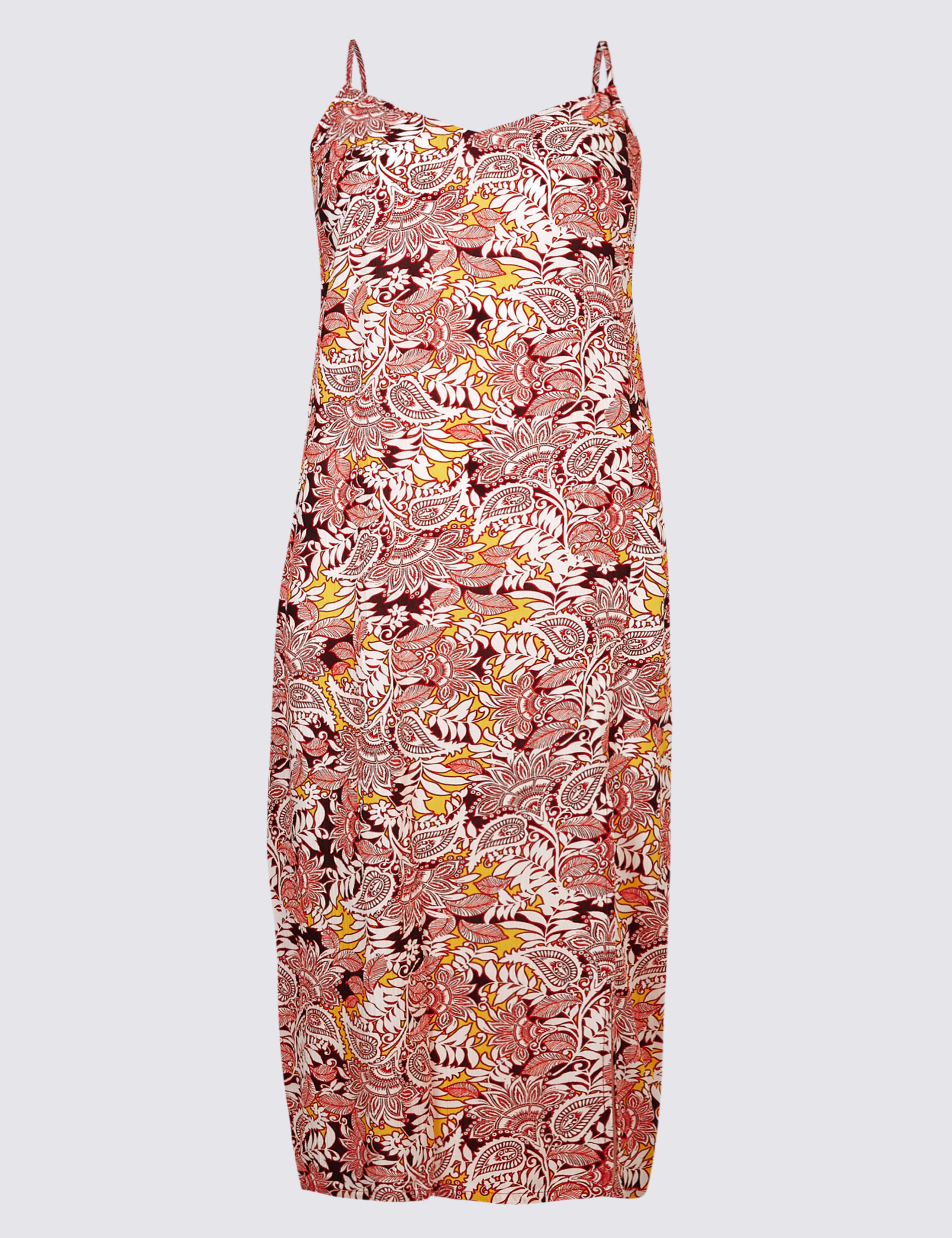 CURVE Floral Print Slip Midi Dress 2 of 4