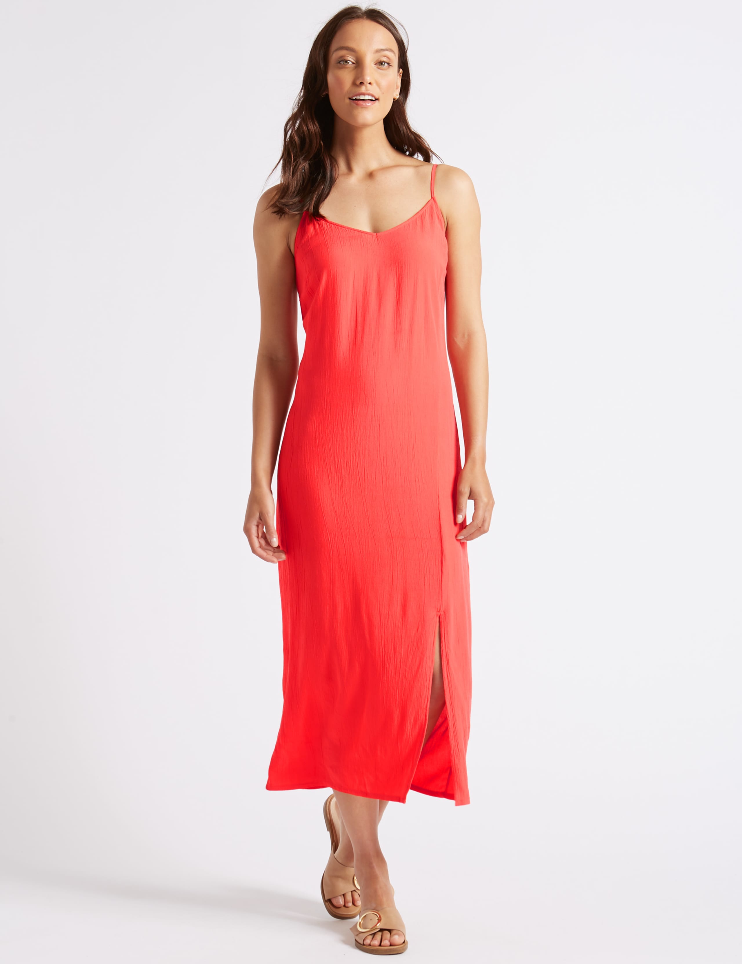 Front Split Slip Midi Dress 1 of 5