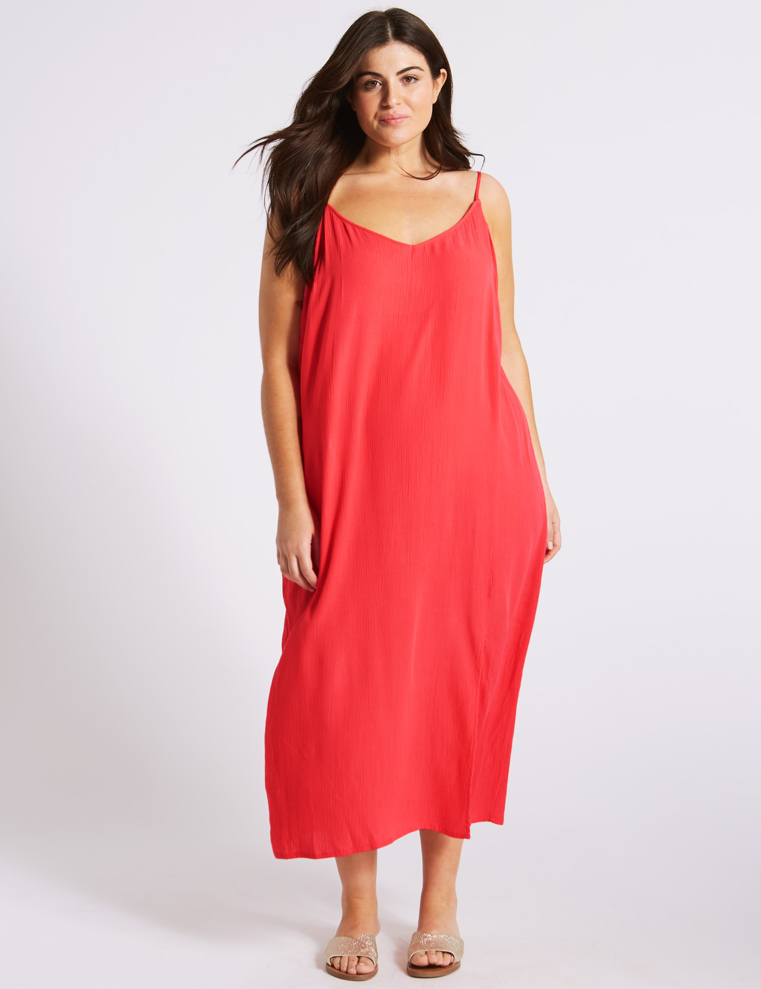 Front Split Slip Midi Dress 3 of 5