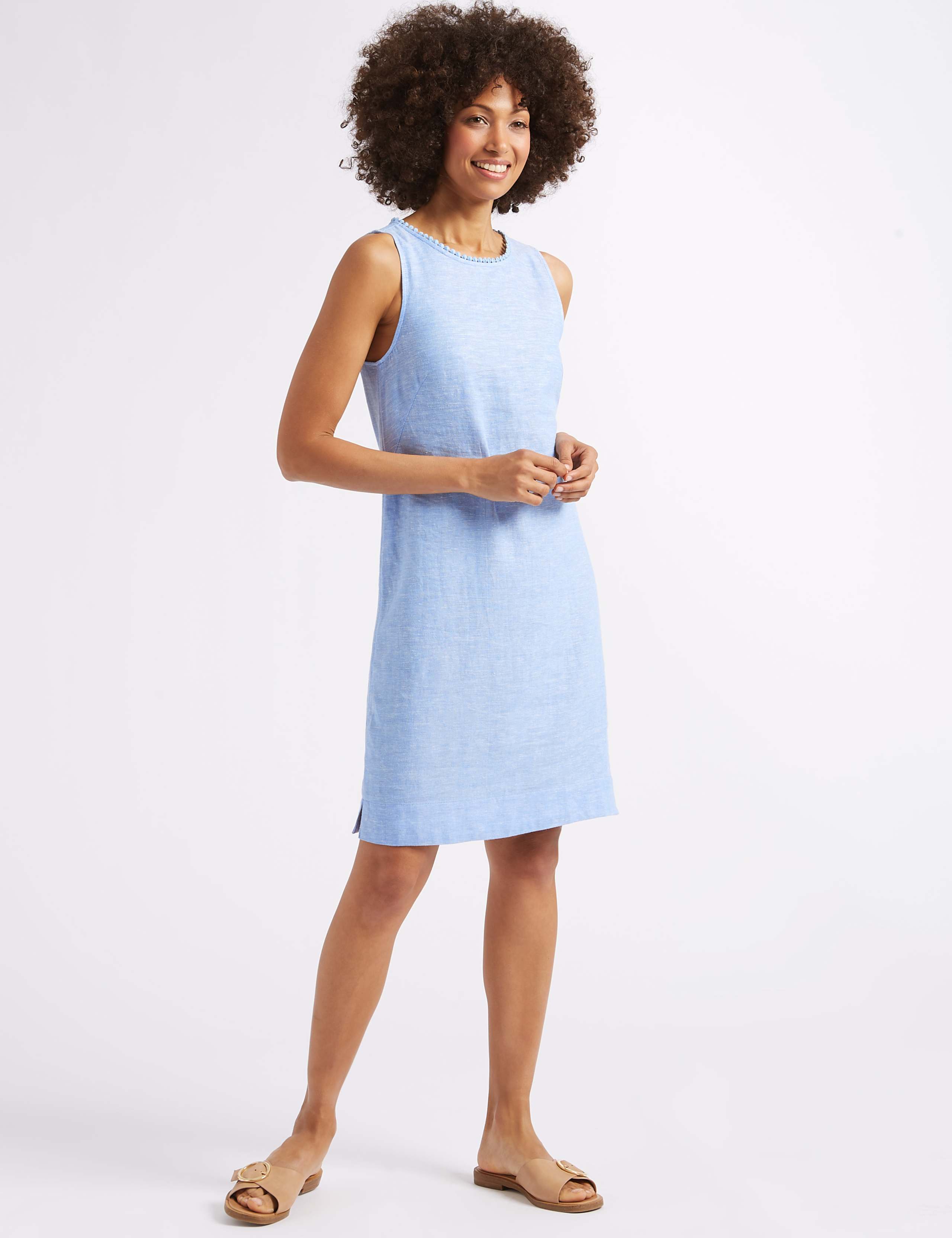 Linen Blend Tunic Dress 4 of 6