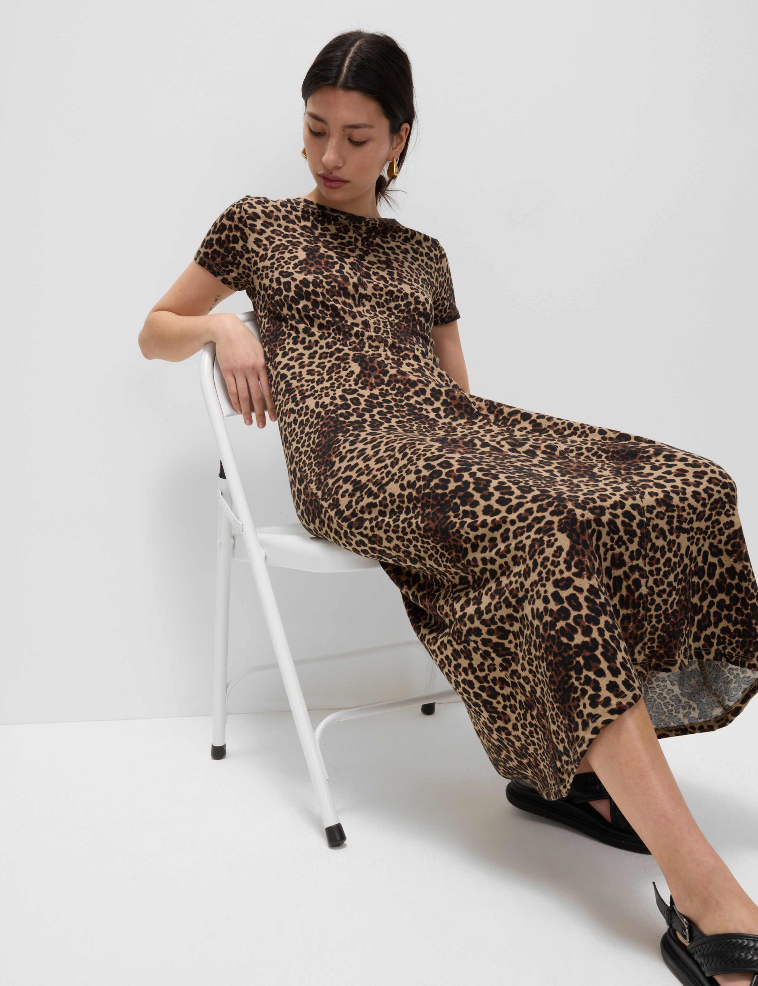 Pure Cotton Printed Midi T-Shirt Dress 4 of 6