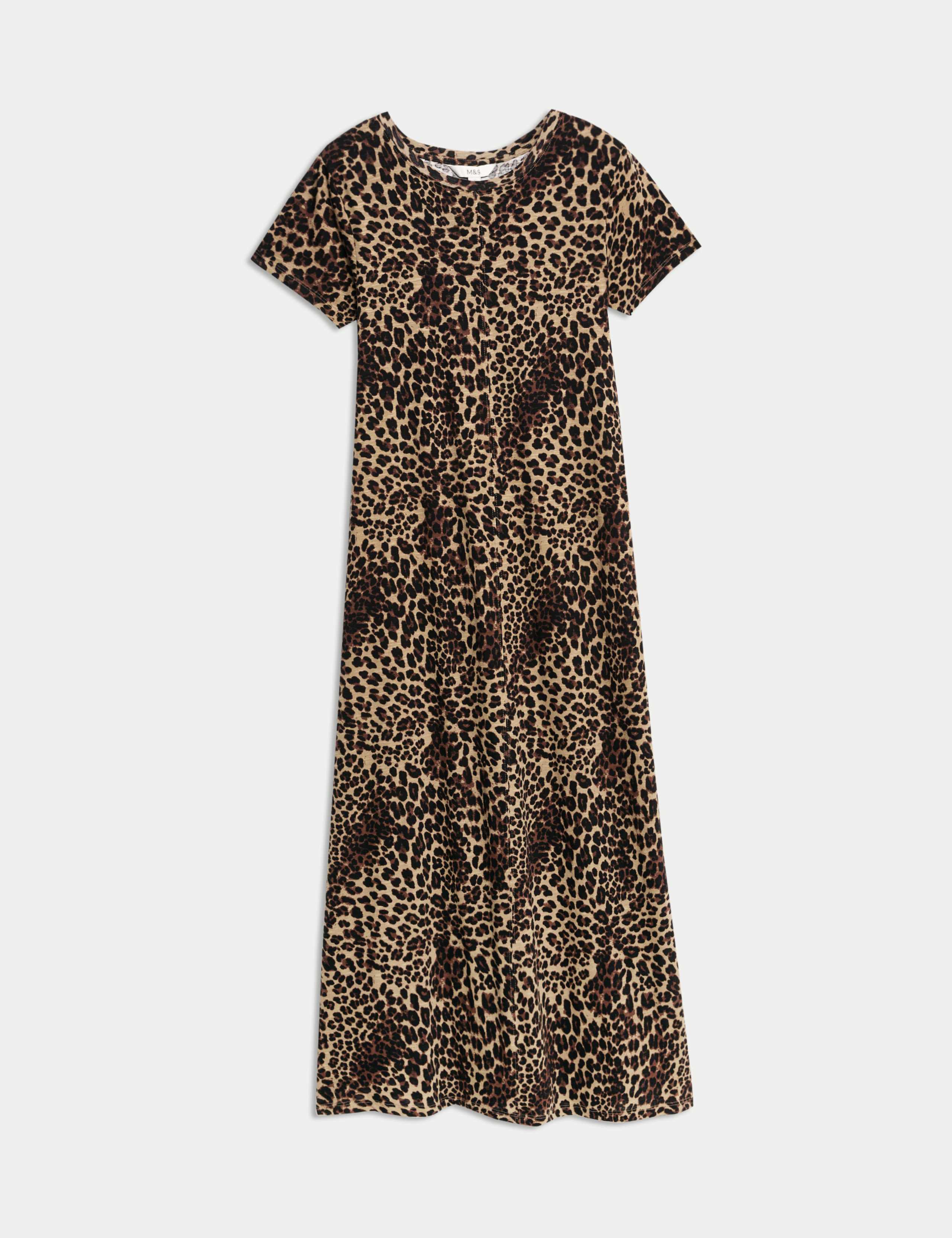 Pure Cotton Printed Midi T-Shirt Dress 2 of 6