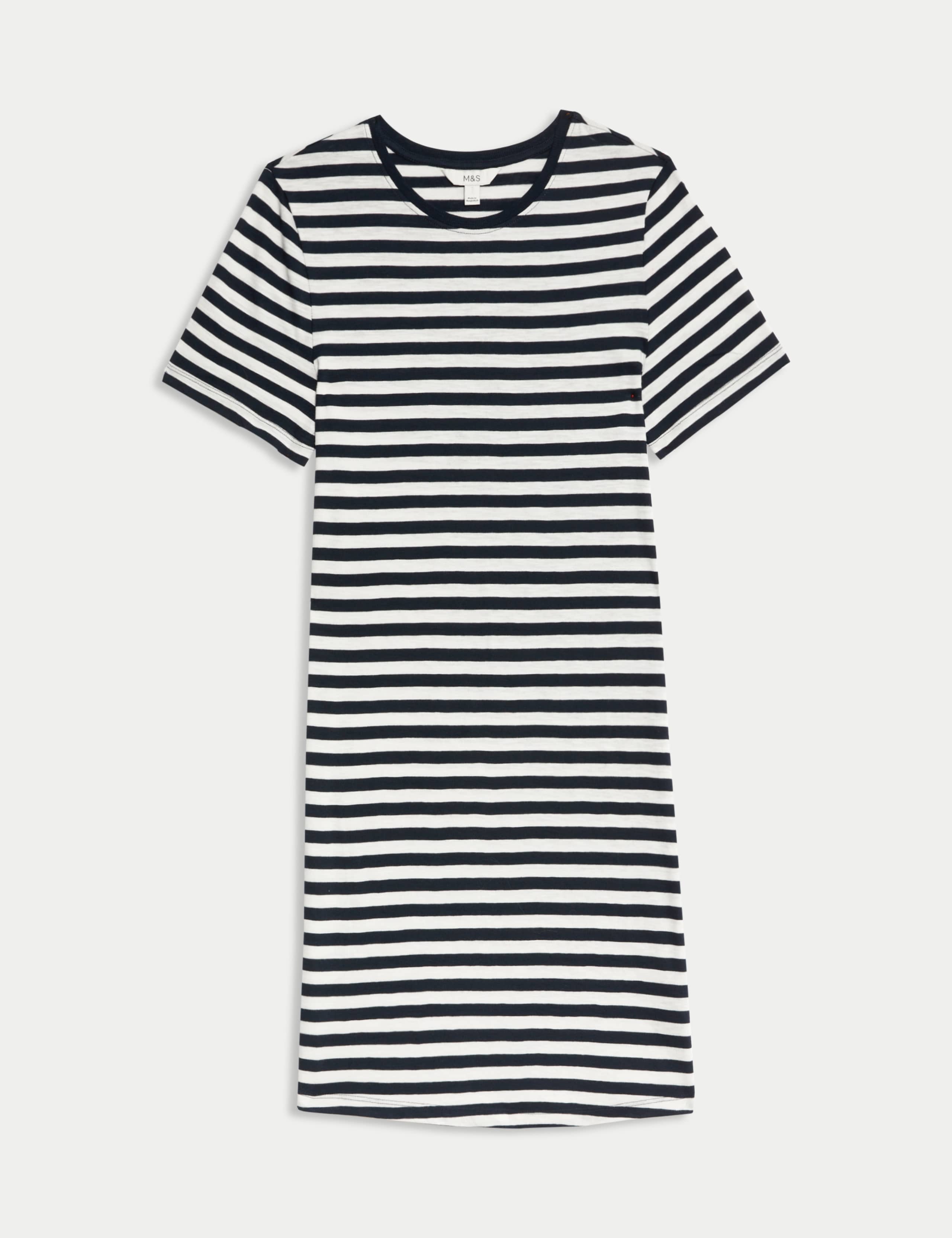 Pure Cotton Striped Mini T-Shirt Dress 2 of 5
