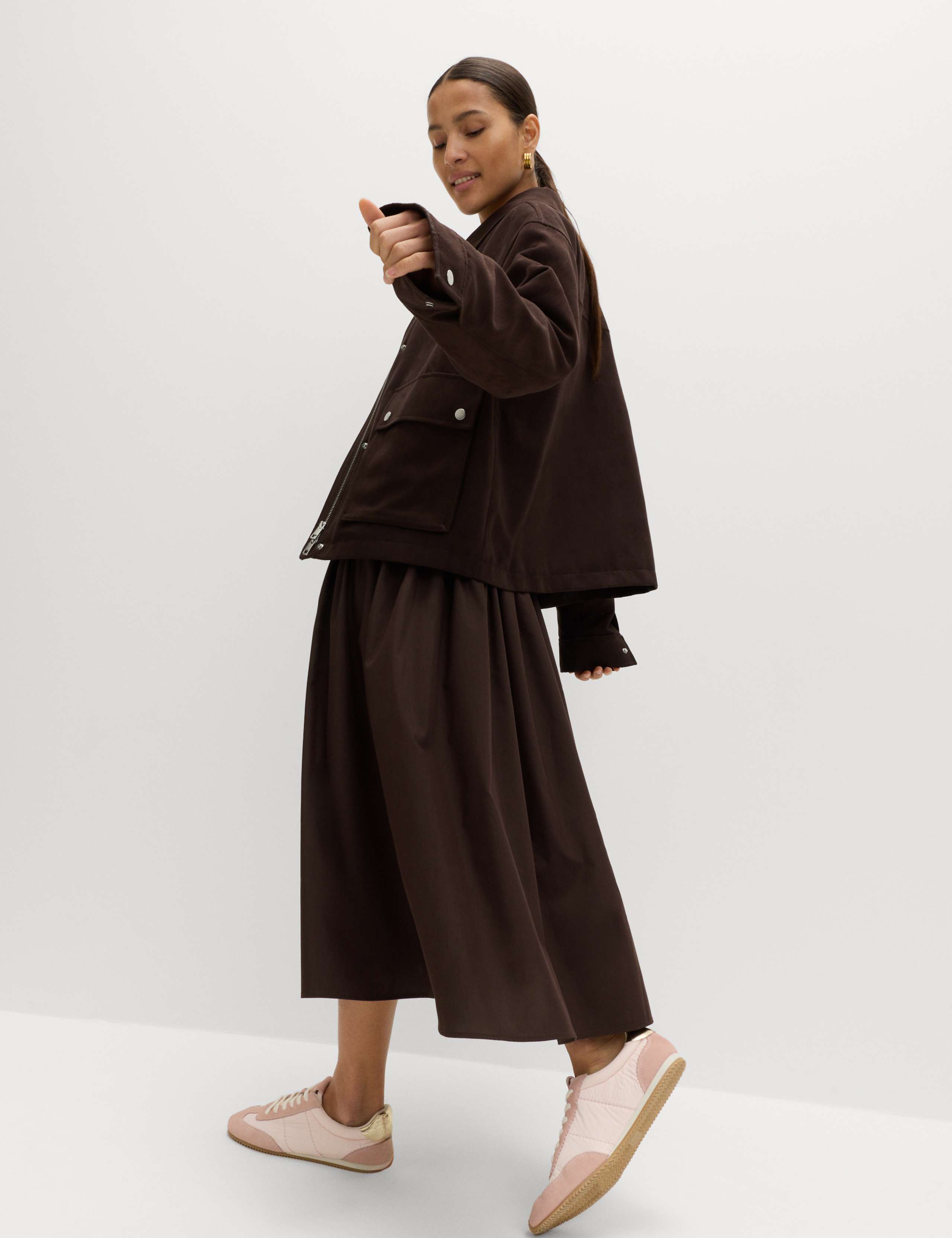 Jersey Ribbed Midi Drop Waist Dress 4 of 7