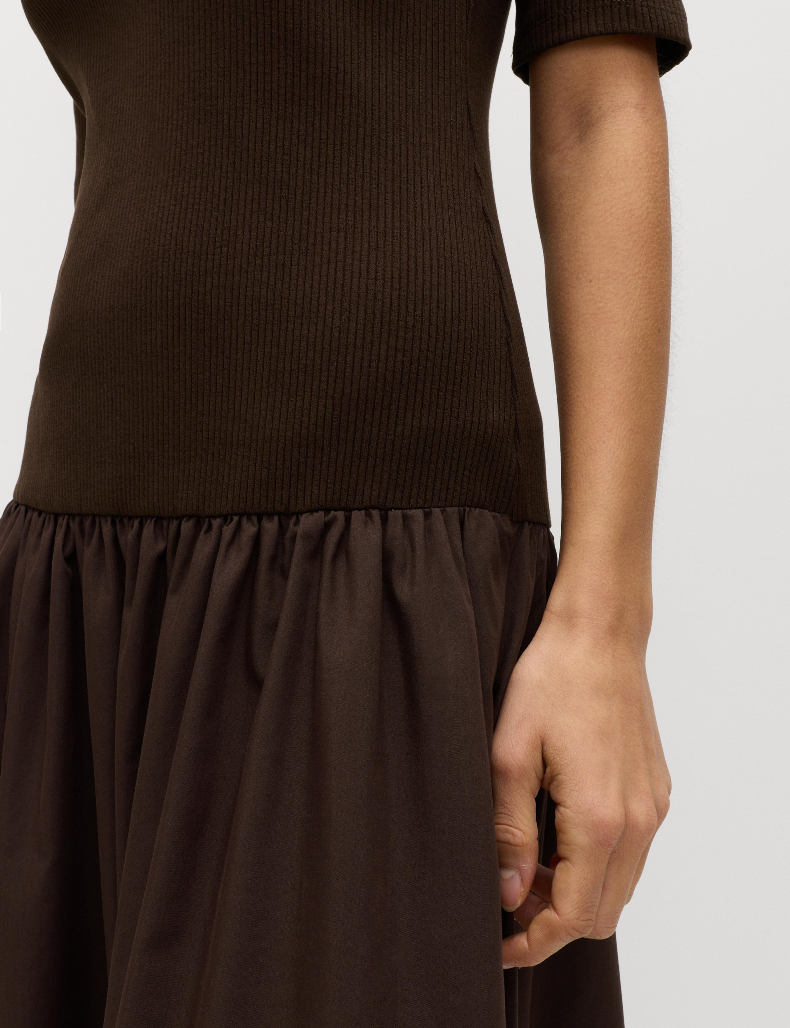 Jersey Ribbed Midi Drop Waist Dress 5 of 7