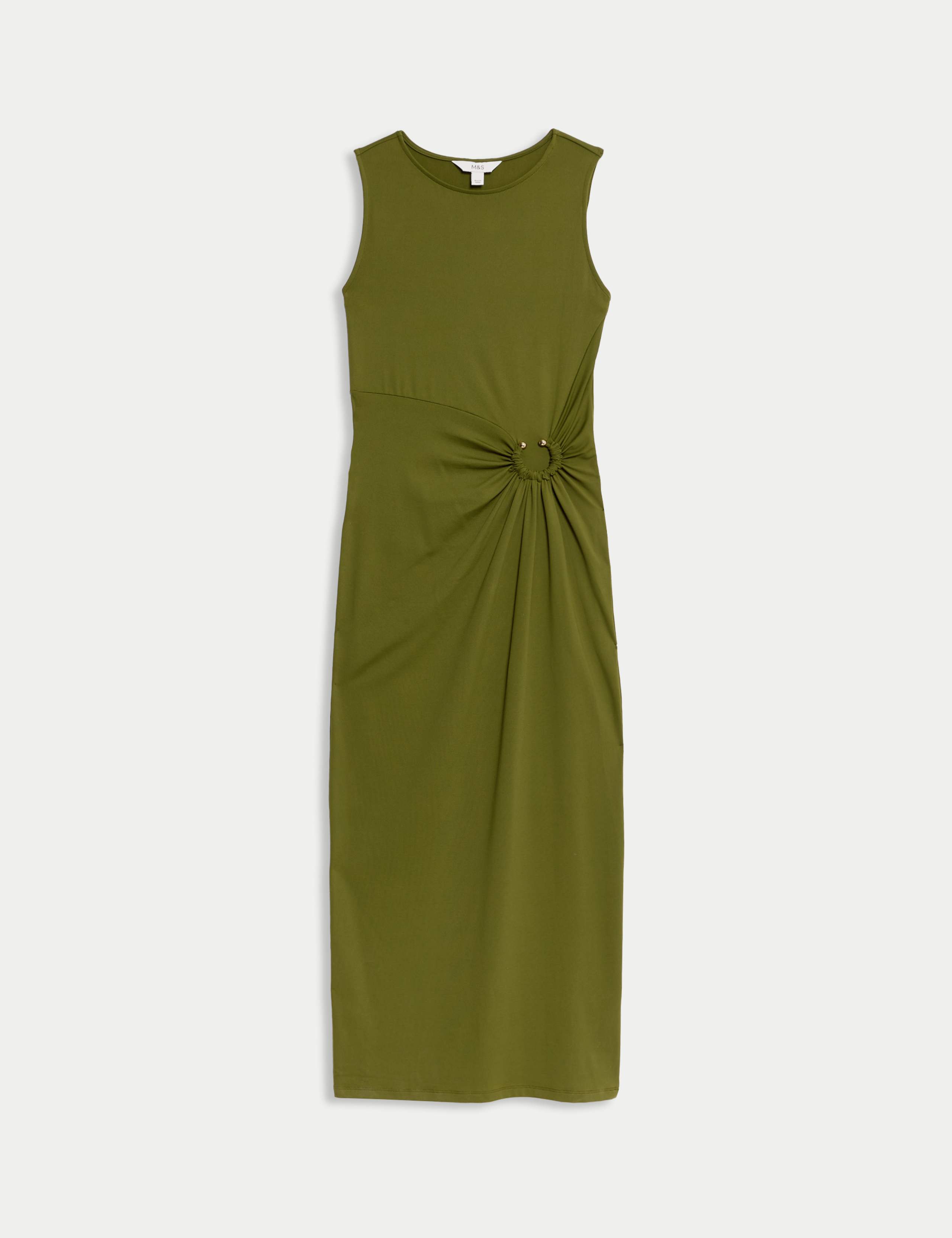 Jersey Round Neck Twist Front Dress 2 of 6