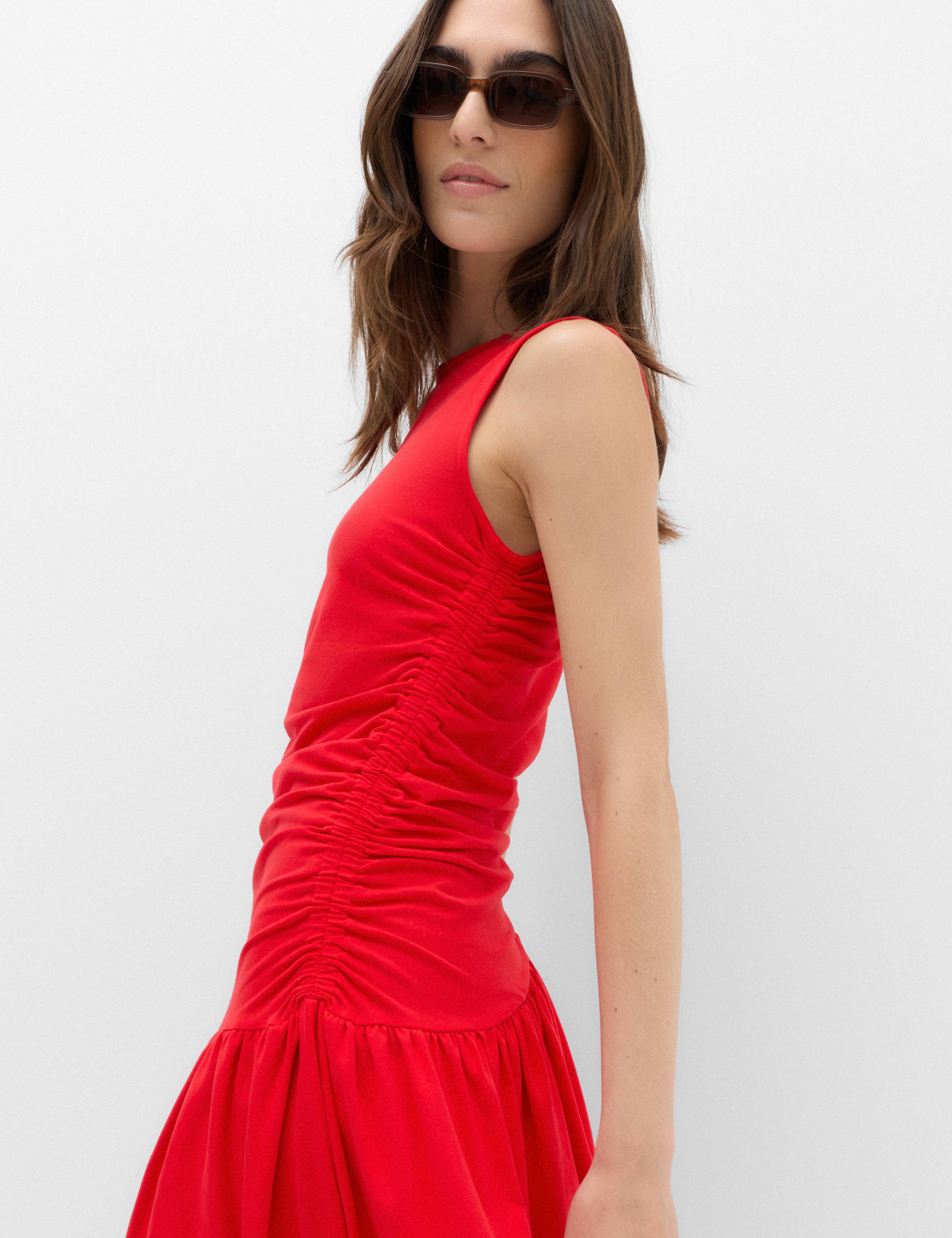 Jersey Ruched Midaxi Drop Waist Dress 5 of 6