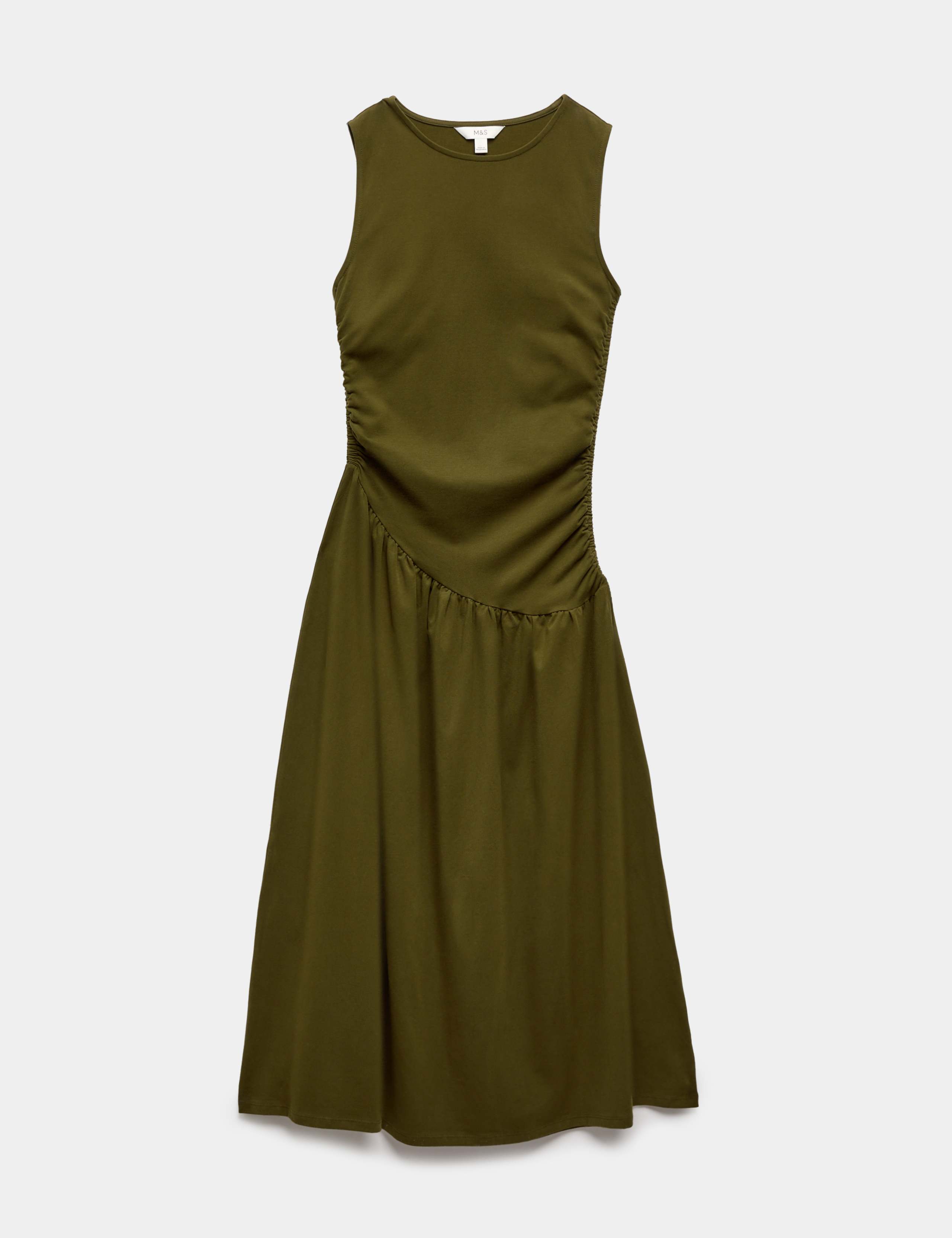 Jersey Ruched Midaxi Drop Waist Dress 2 of 6