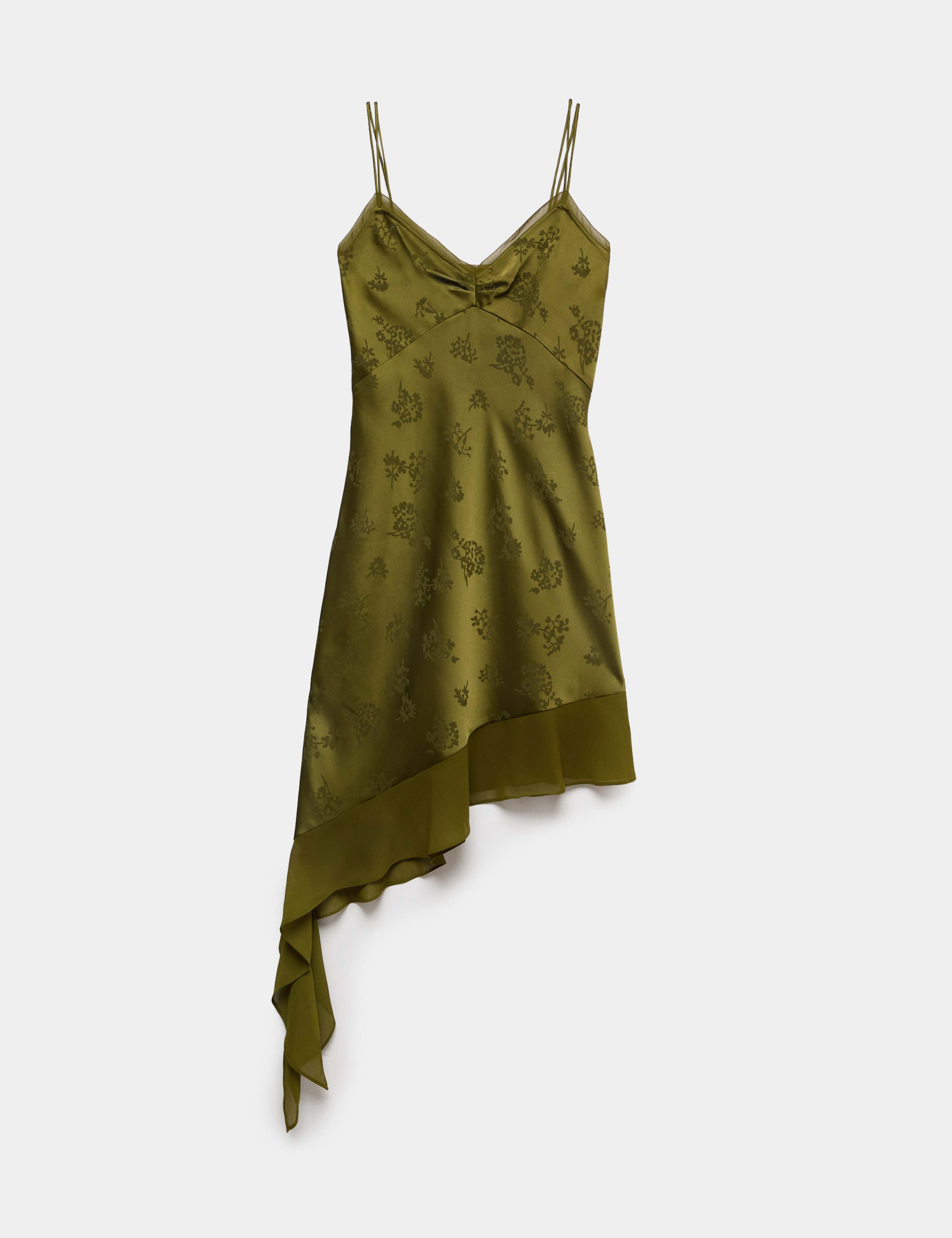 Satin Jacquard Mini Slip Dress 2 of 5