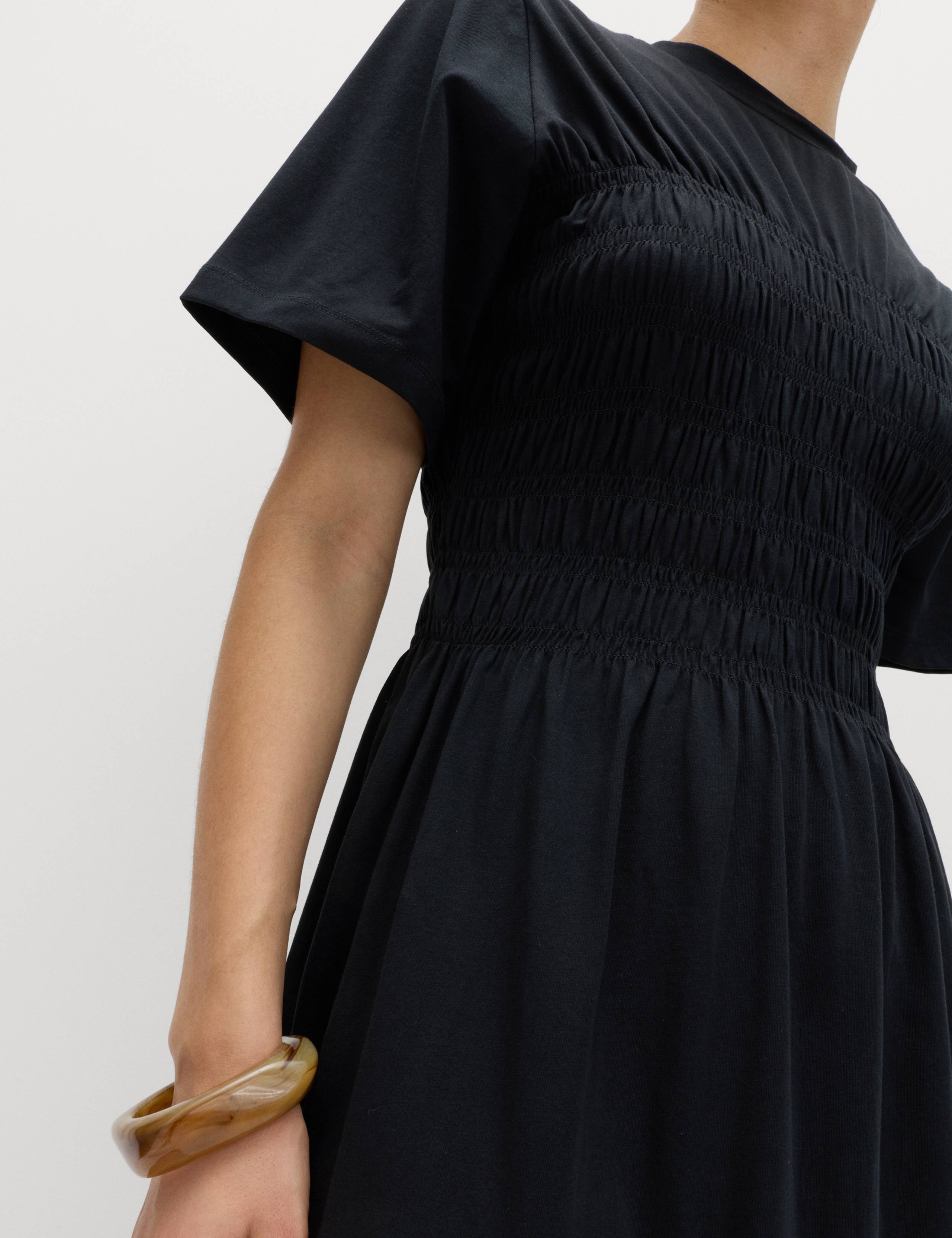 Cotton Rich Shirred Midi T-Shirt Dress 3 of 5