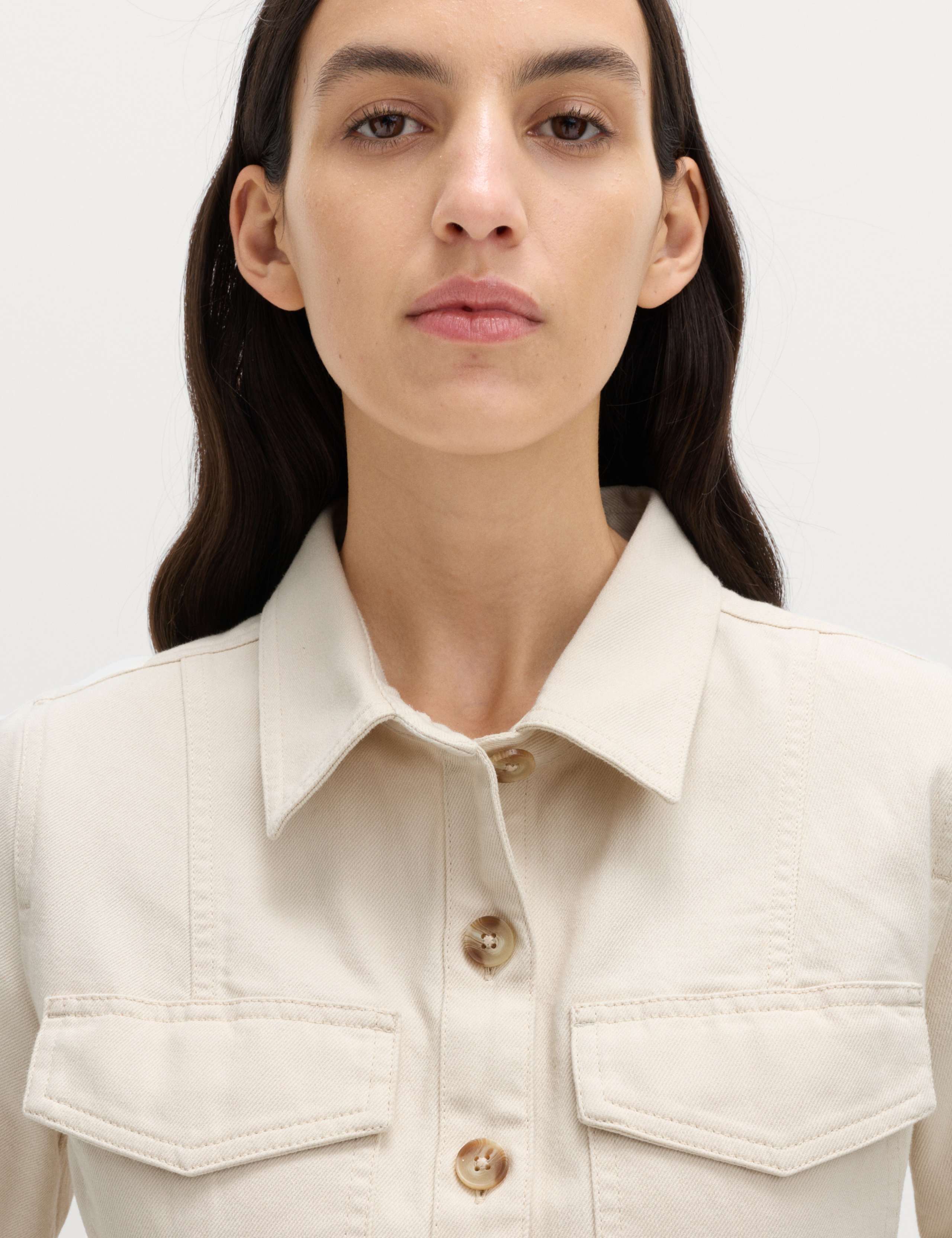 Denim Button Through Mini Utility Dress 3 of 6