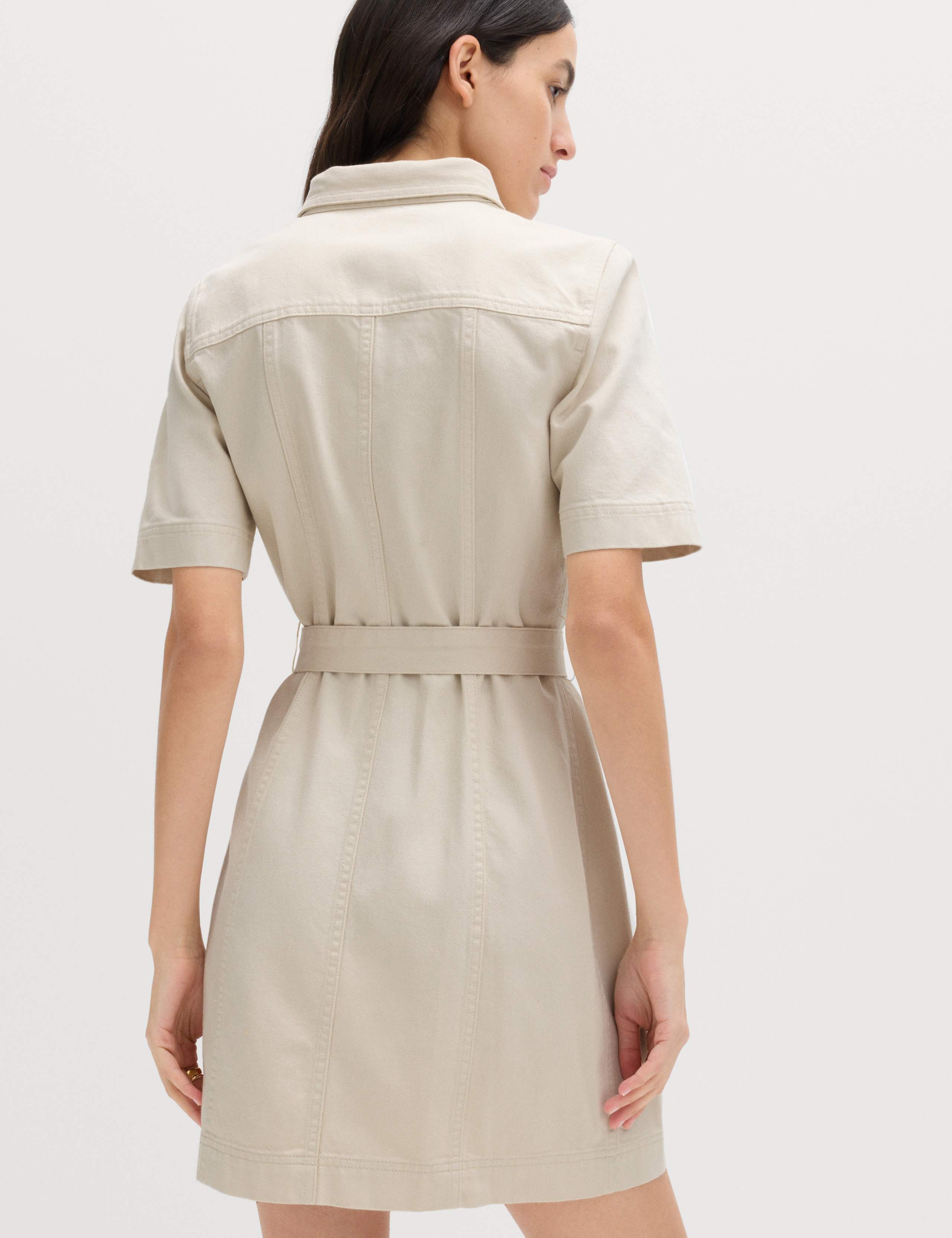 Denim Button Through Mini Utility Dress 4 of 6