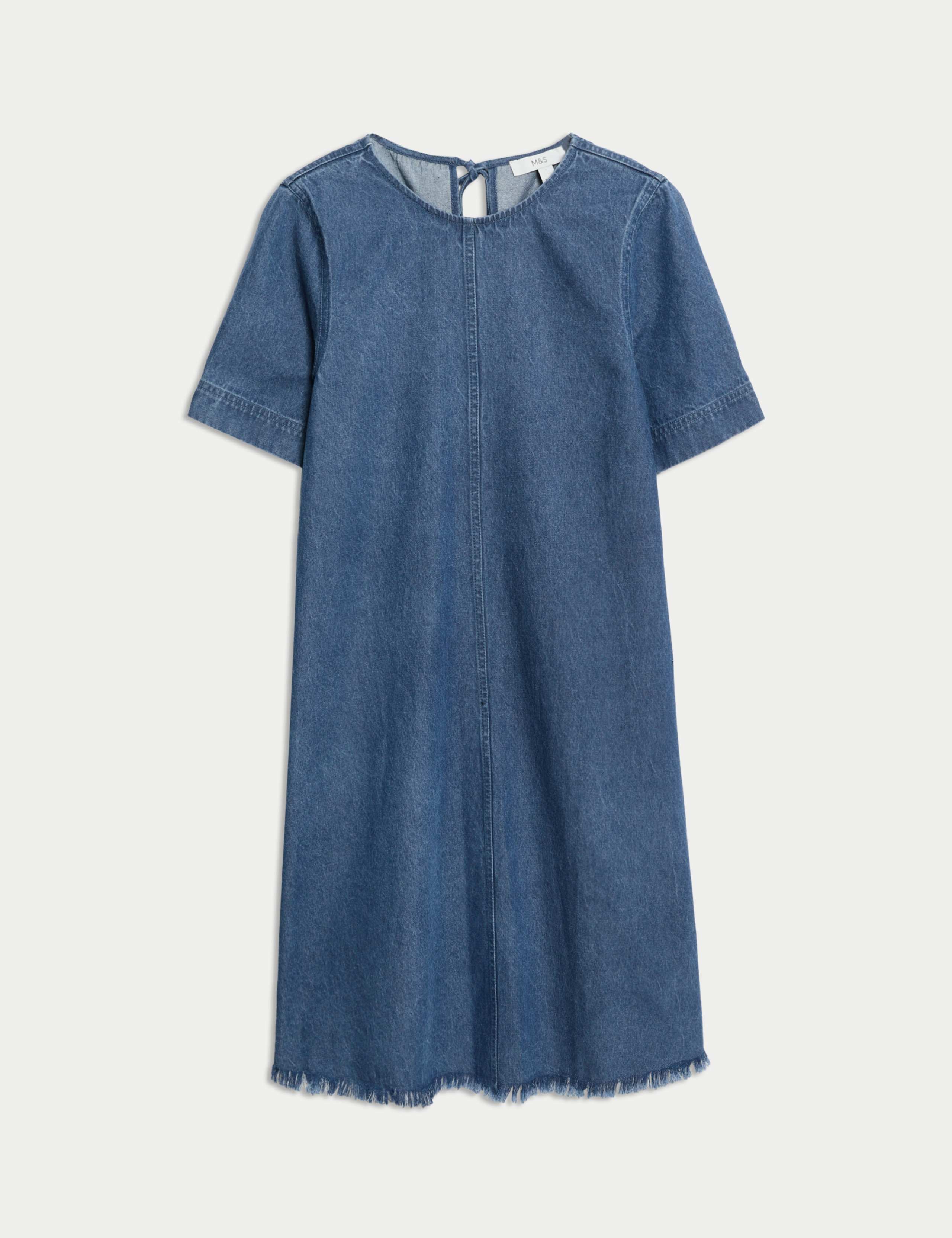 Pure Cotton Denim Mini Swing Dress 2 of 6