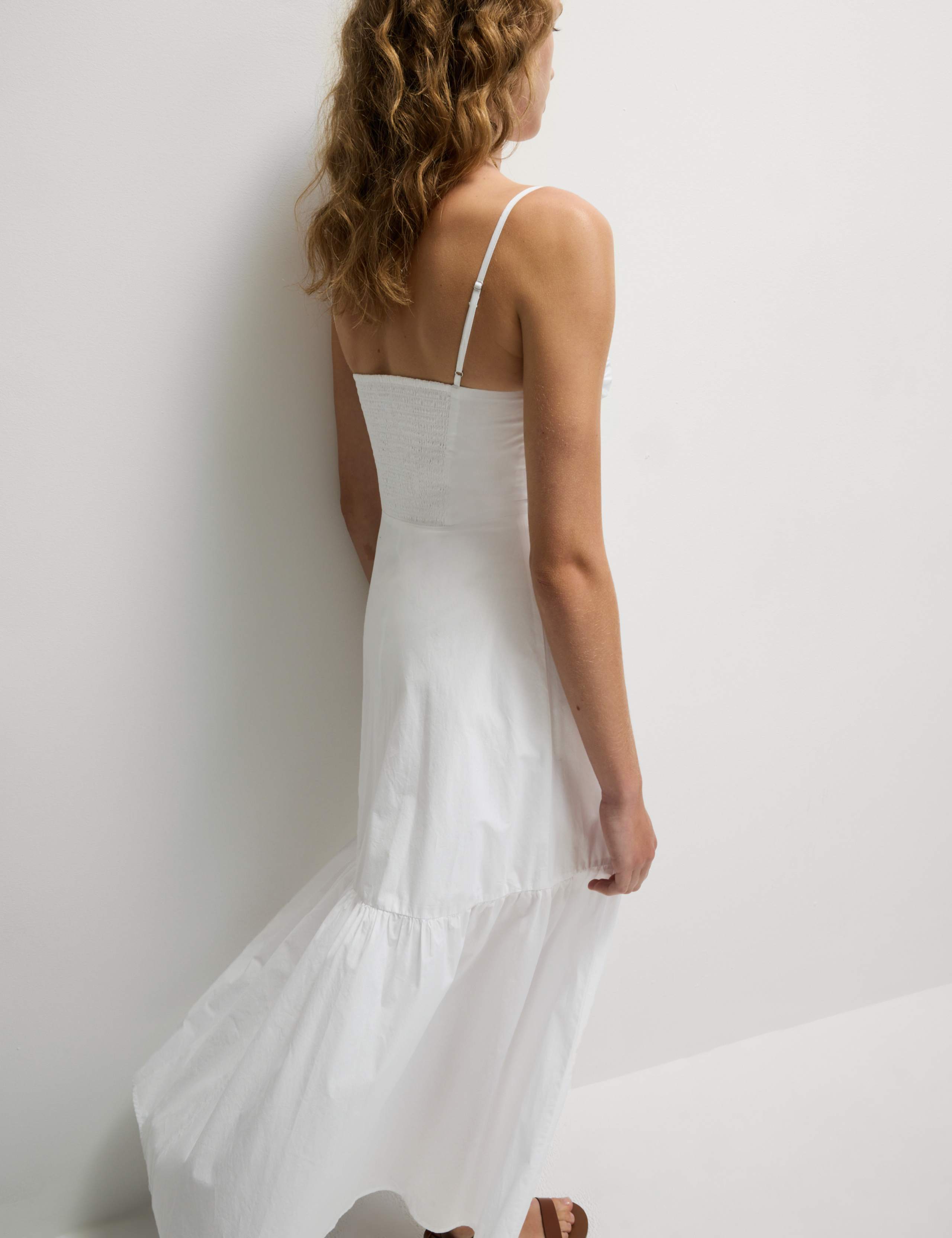 Pure Cotton Midaxi Tiered Cami Dress 4 of 5