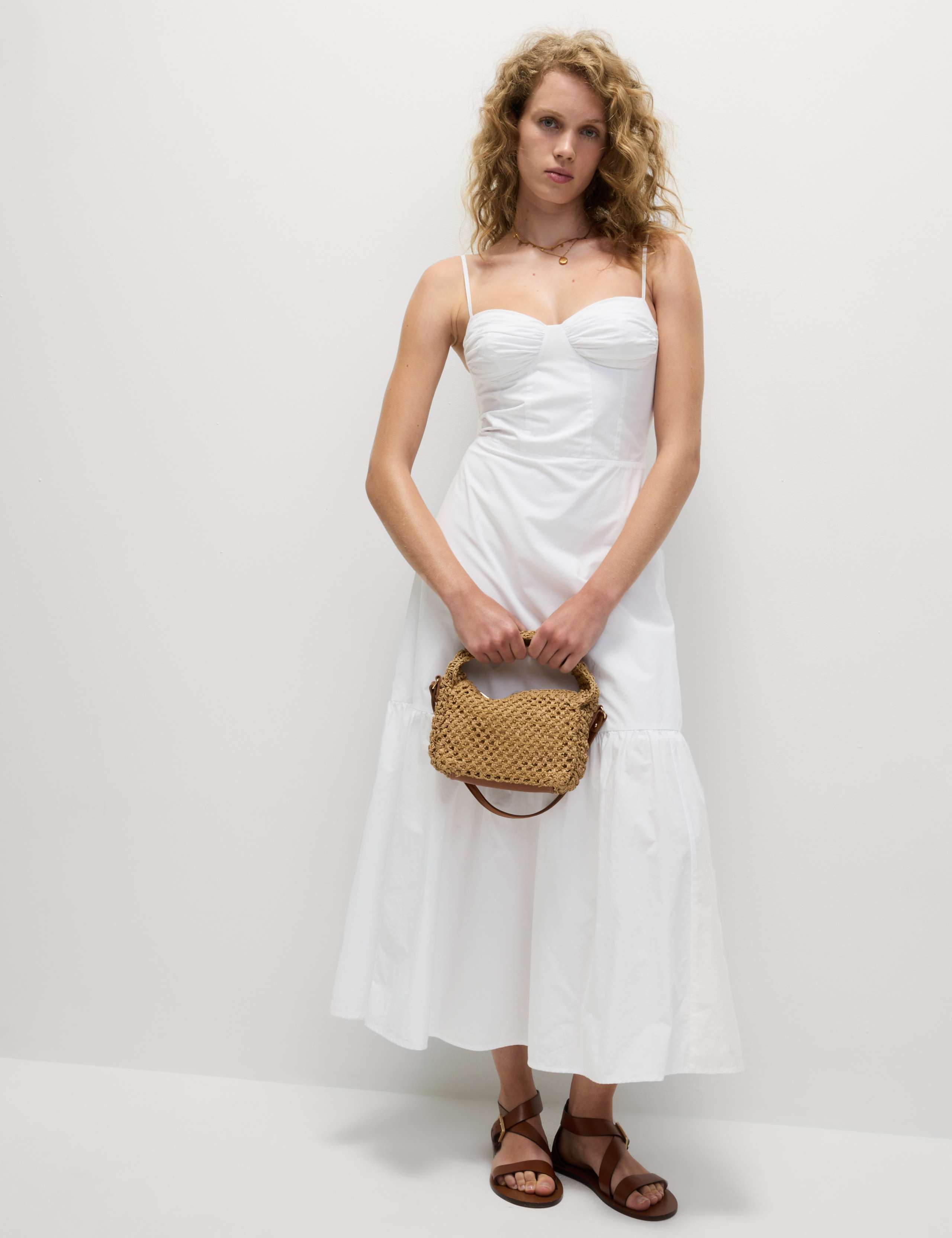 Pure Cotton Midaxi Tiered Cami Dress 5 of 5