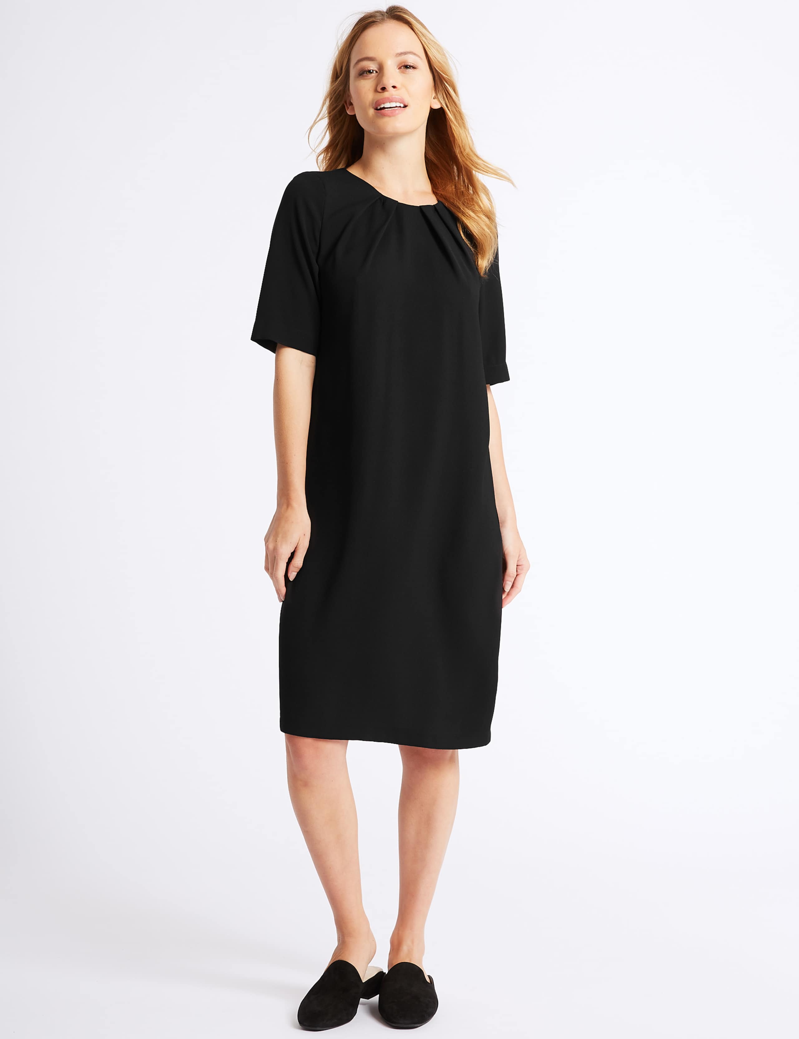 PETITE Short Sleeve Tunic Dress 1 of 3