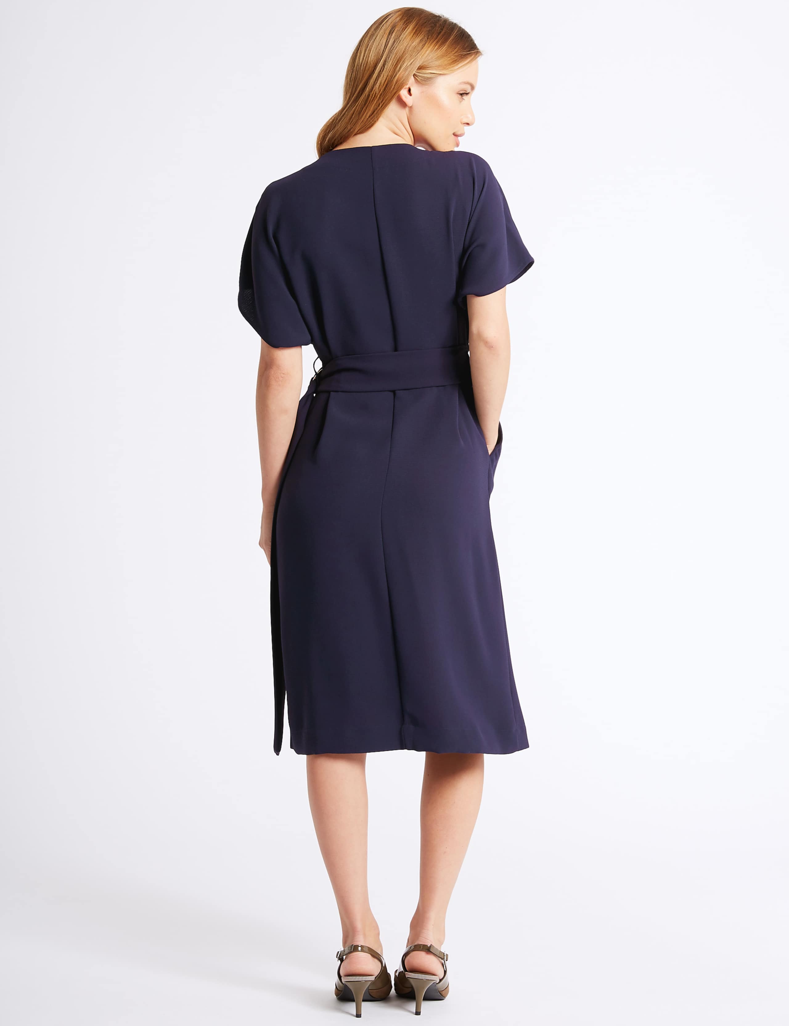 PETITE Ring Woven Wrap Midi Dress 3 of 3