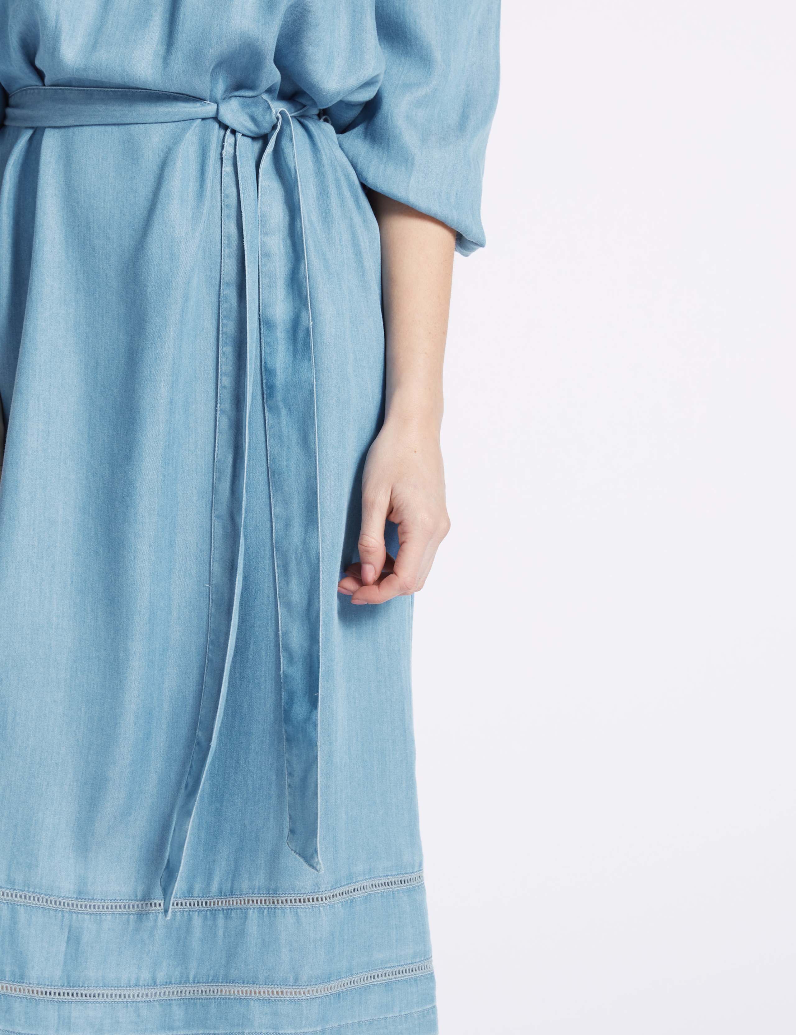 PETITE Tencel Half Sleeve Bardot Midi Dress 5 of 5