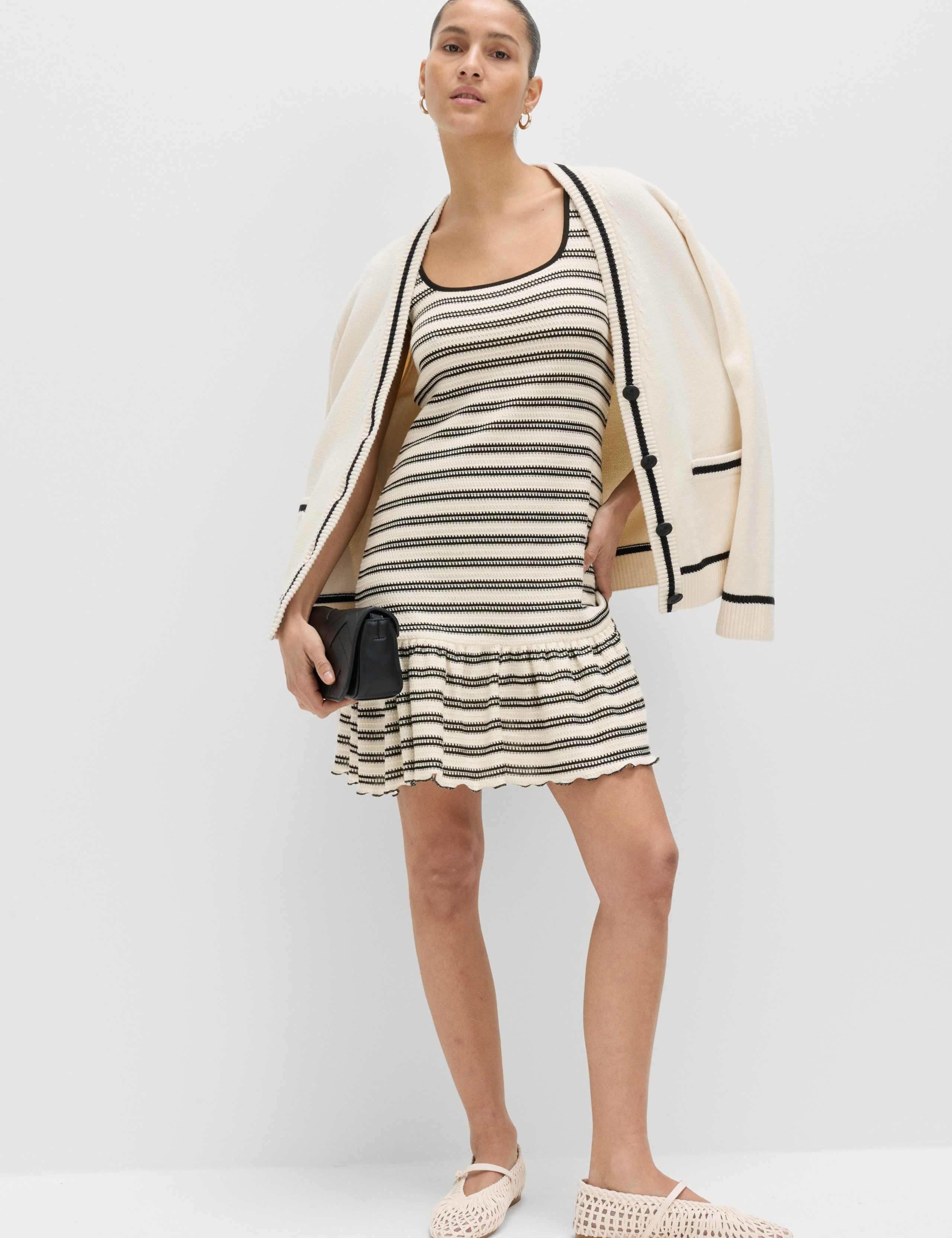 Cotton Rich Striped Mini Relaxed Smock Dress 4 of 6
