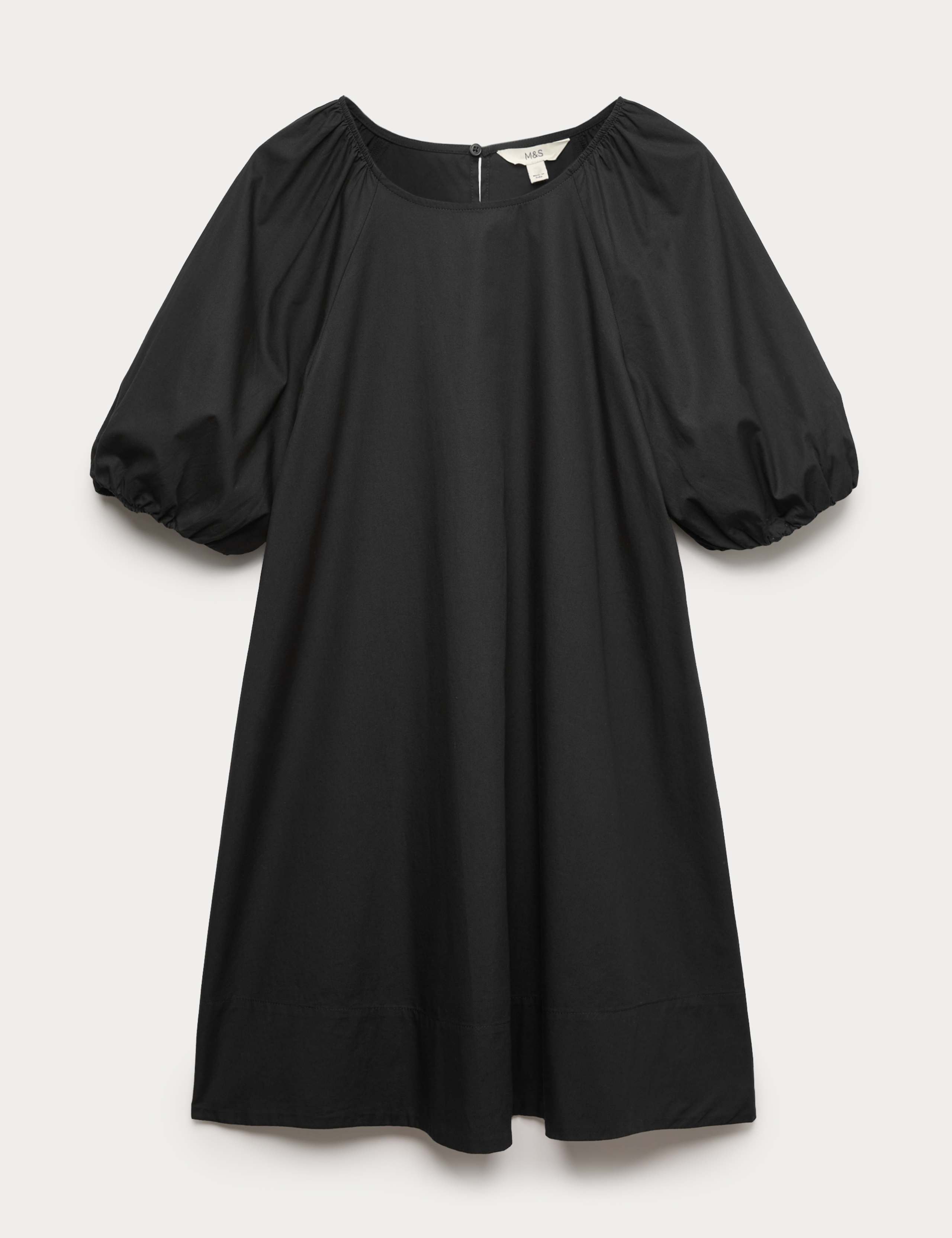 Pure Cotton Puff Sleeve Mini Smock Dress 2 of 4