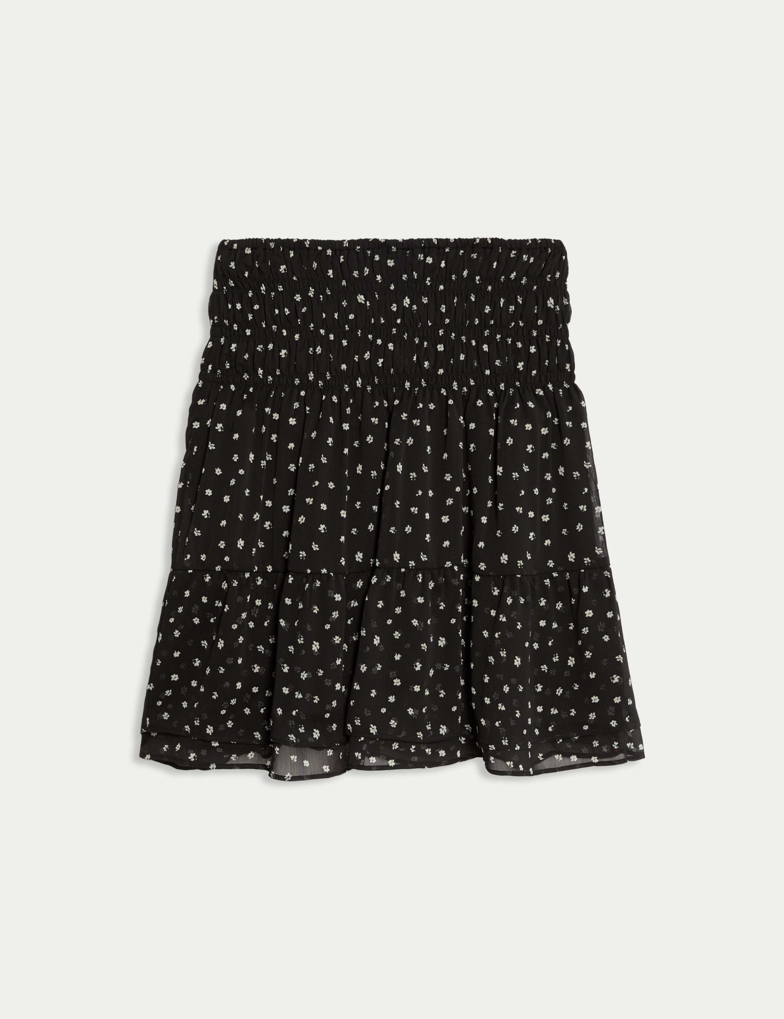 Chiffon Animal Print Mini Skater Skirt 2 of 5