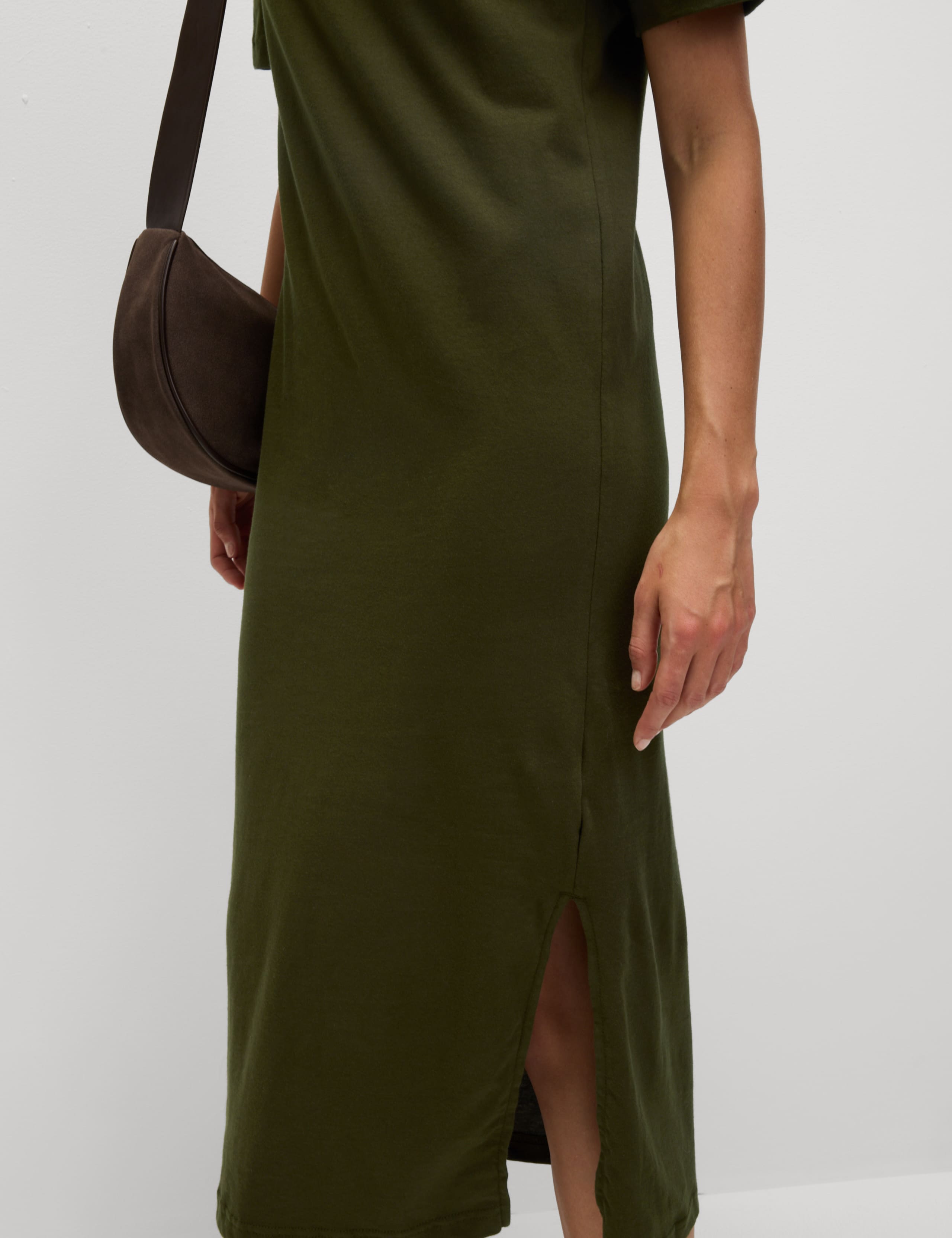 Pure Cotton Midi Relaxed T-Shirt Dress 3 of 7
