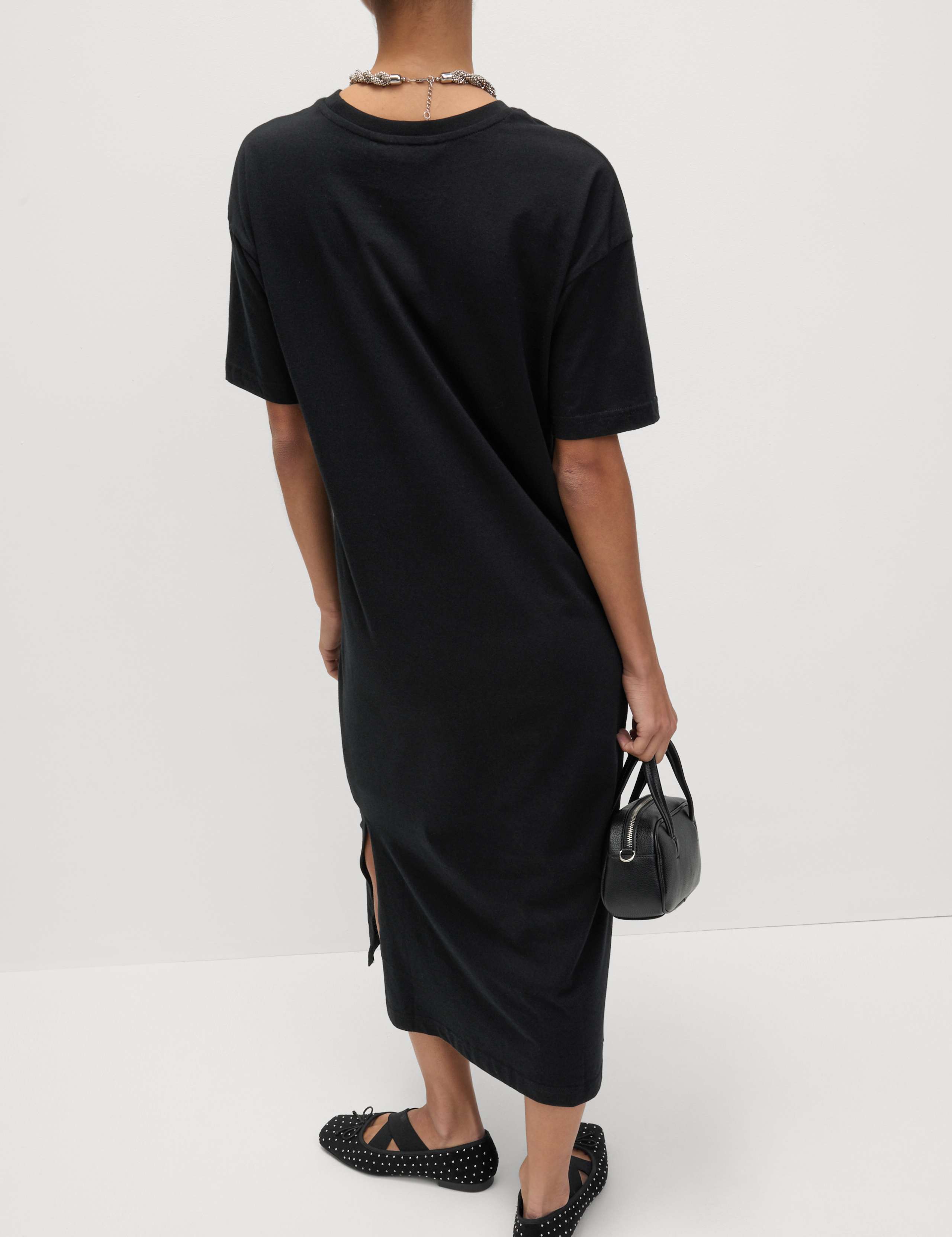 Pure Cotton Midi Relaxed T-Shirt Dress 5 of 6