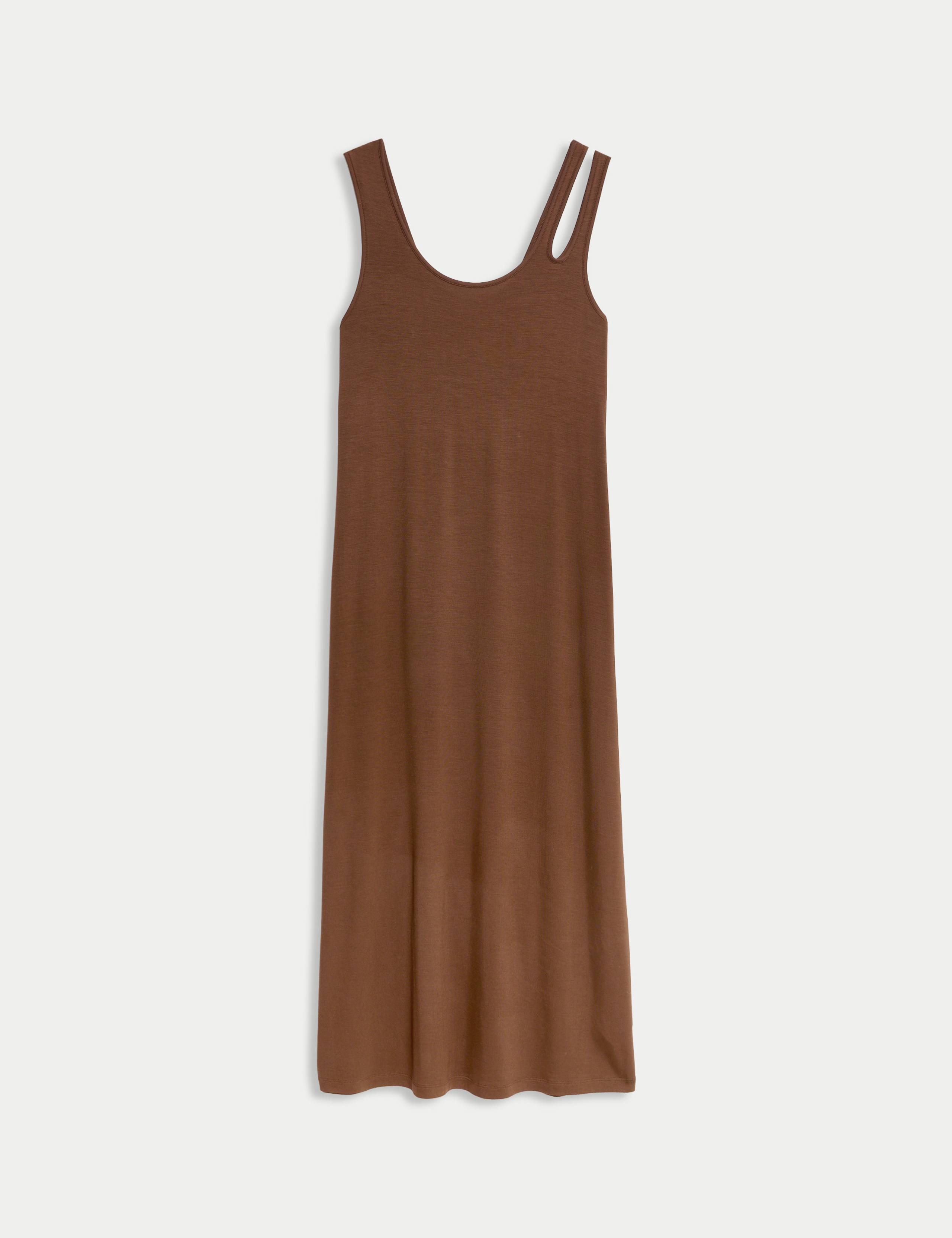 Jersey Scoop Neck Midi Column Dress 2 of 5