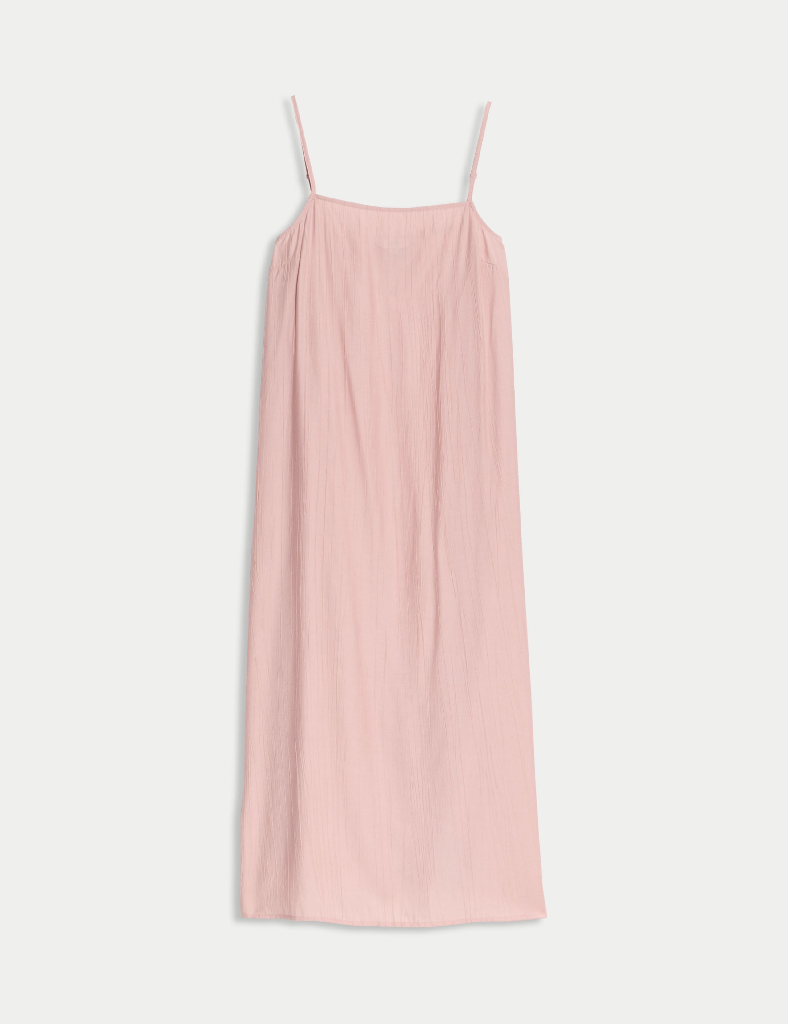 Textured Strappy Midi Cami Relaxed Dress 2 of 5